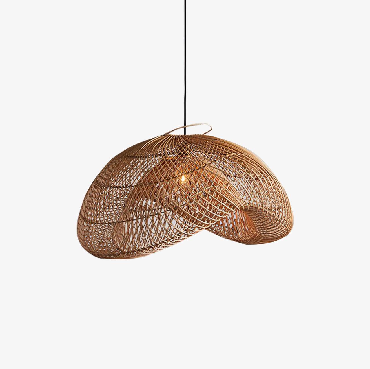 Rattan Wave Pendant Light - Letslighting