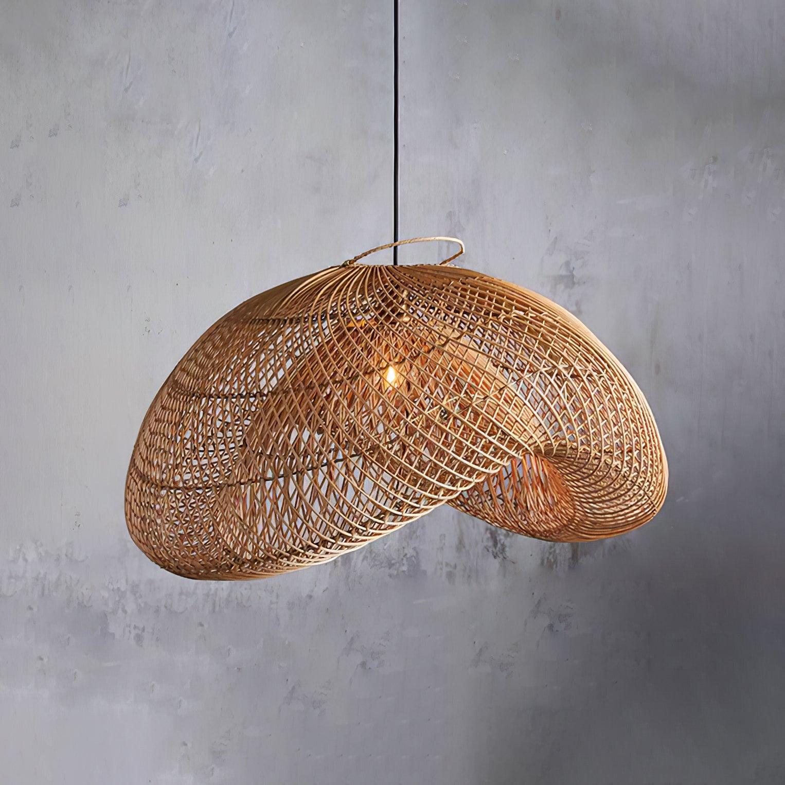 Rattan Wave Pendant Light - Letslighting