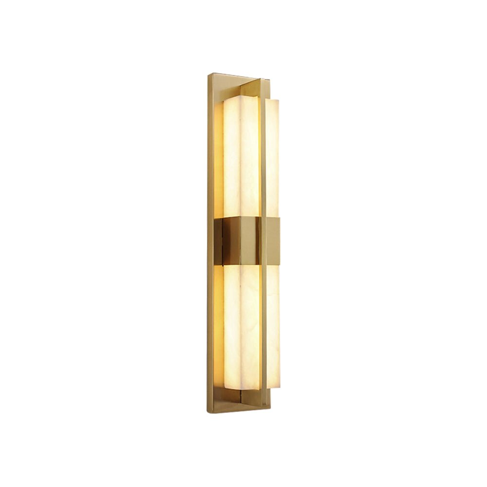 Caspian Alabaster Brass Wall Light - Letslighting