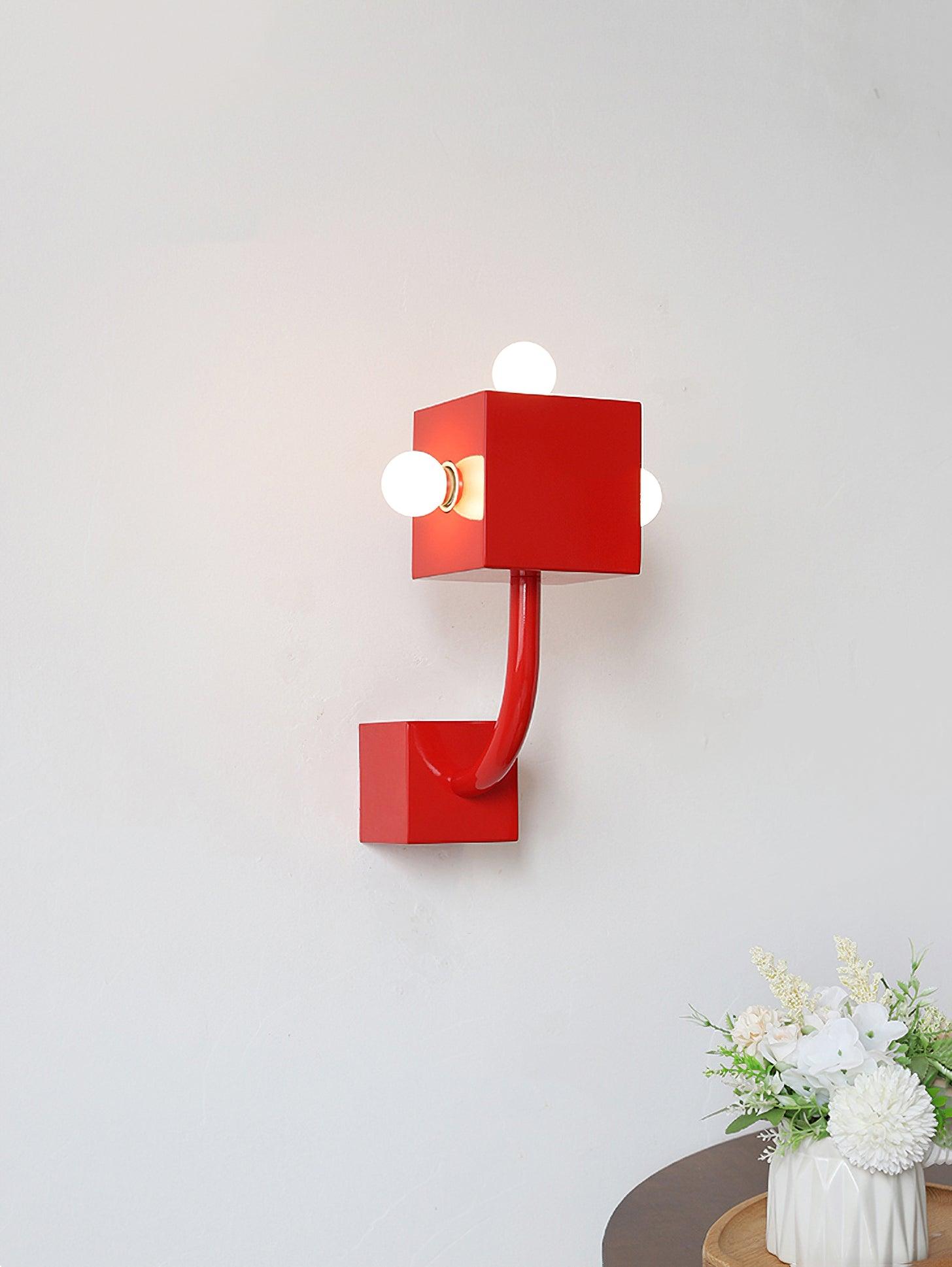 Red Cube Wall Lamp - Letslighting