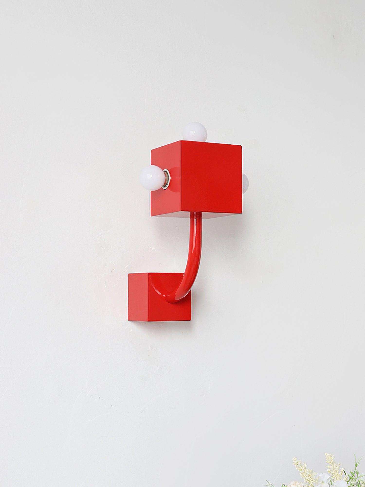 Red Cube Wall Lamp - Letslighting