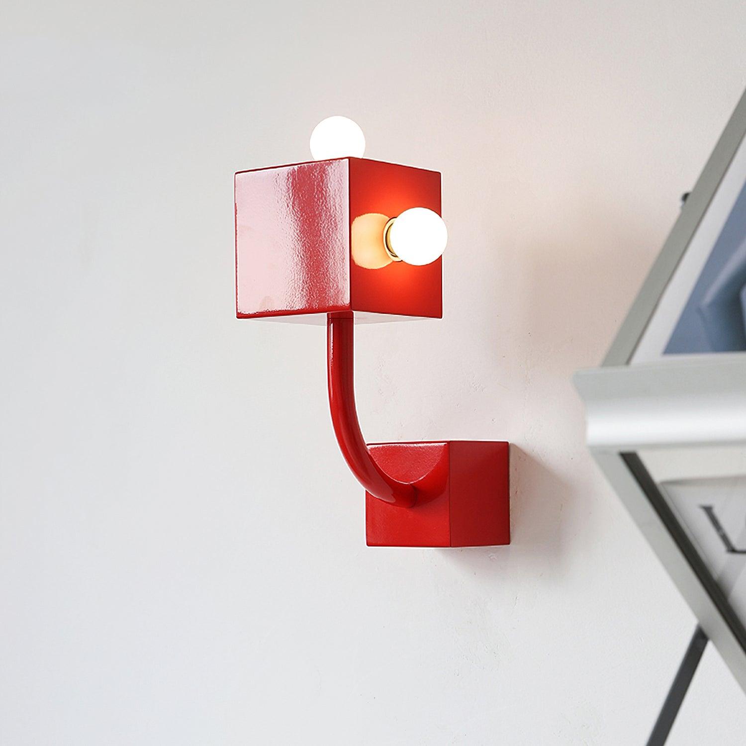 Red Cube Wall Lamp - Letslighting