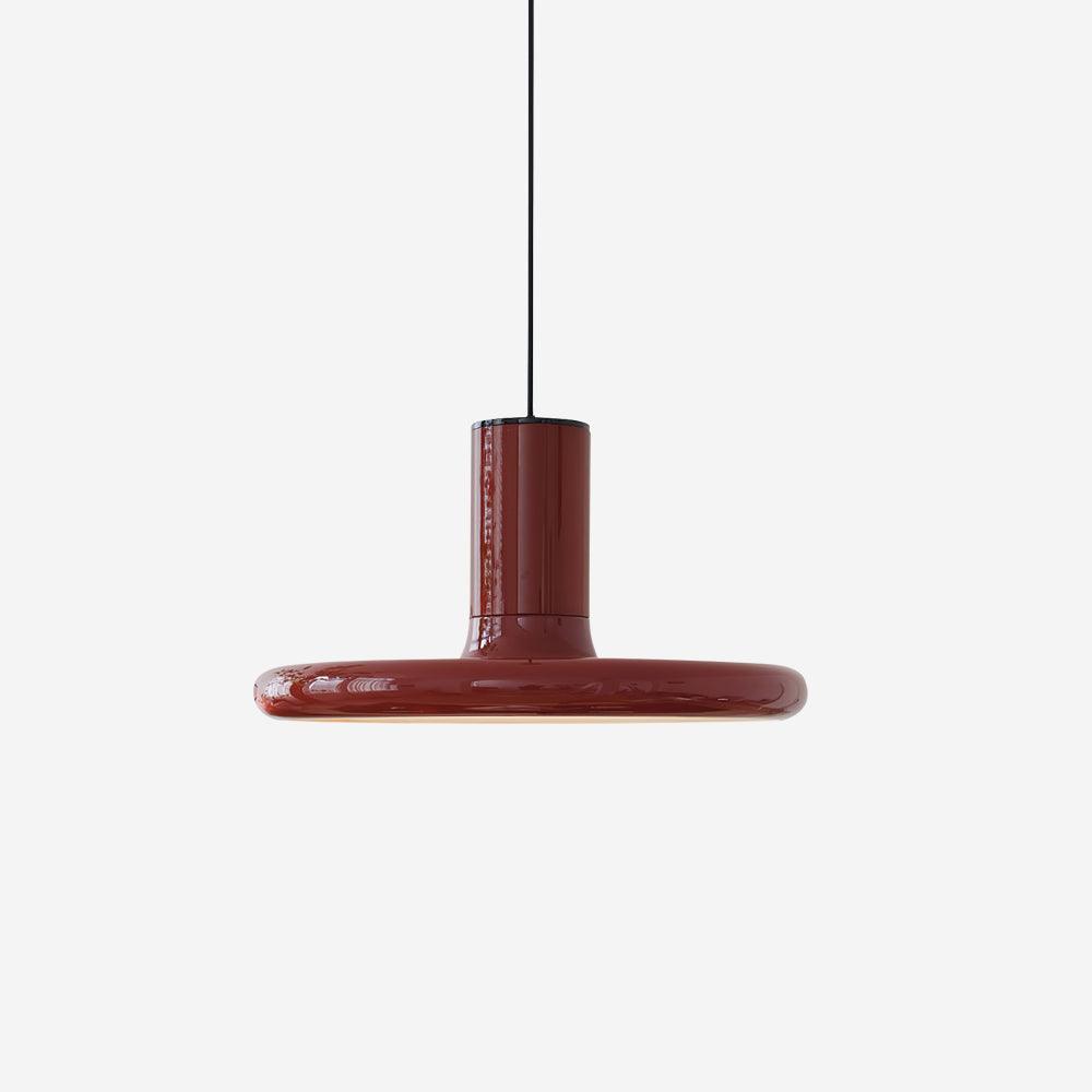 Pendant Lamp Frisbee Red Industrial Contemporary - Letslighting