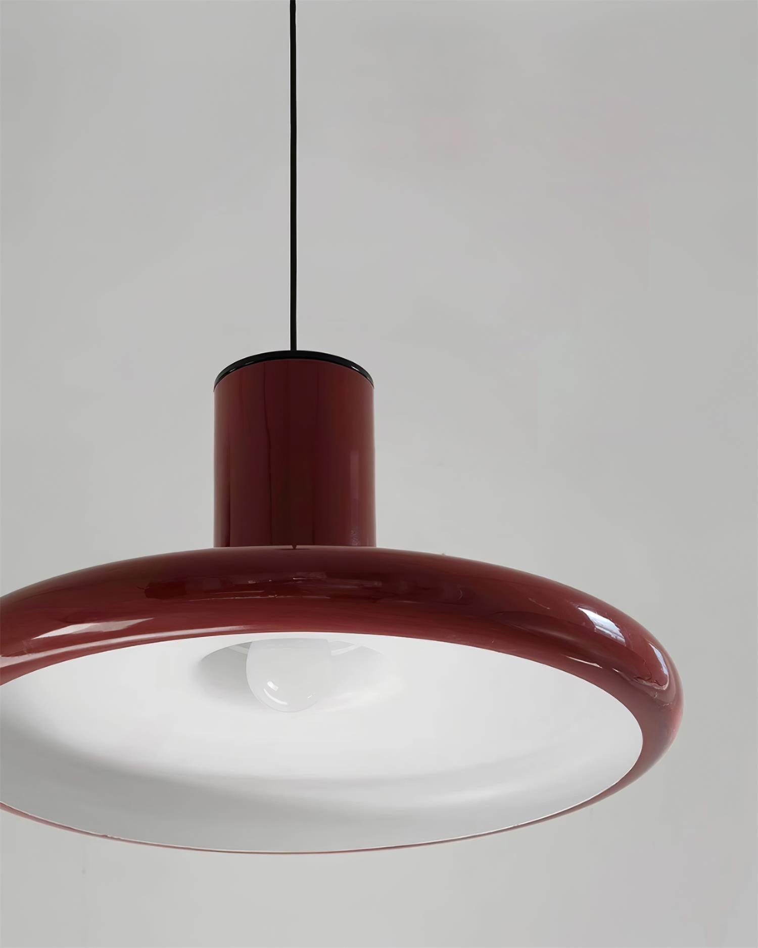 Pendant Lamp Frisbee Red Industrial Contemporary - Letslighting