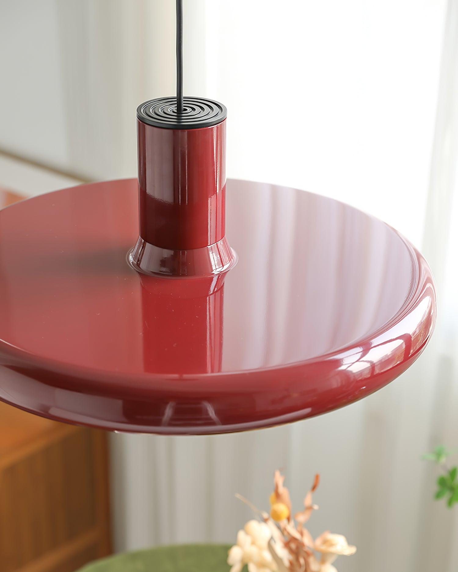Pendant Lamp Frisbee Red Industrial Contemporary - Letslighting