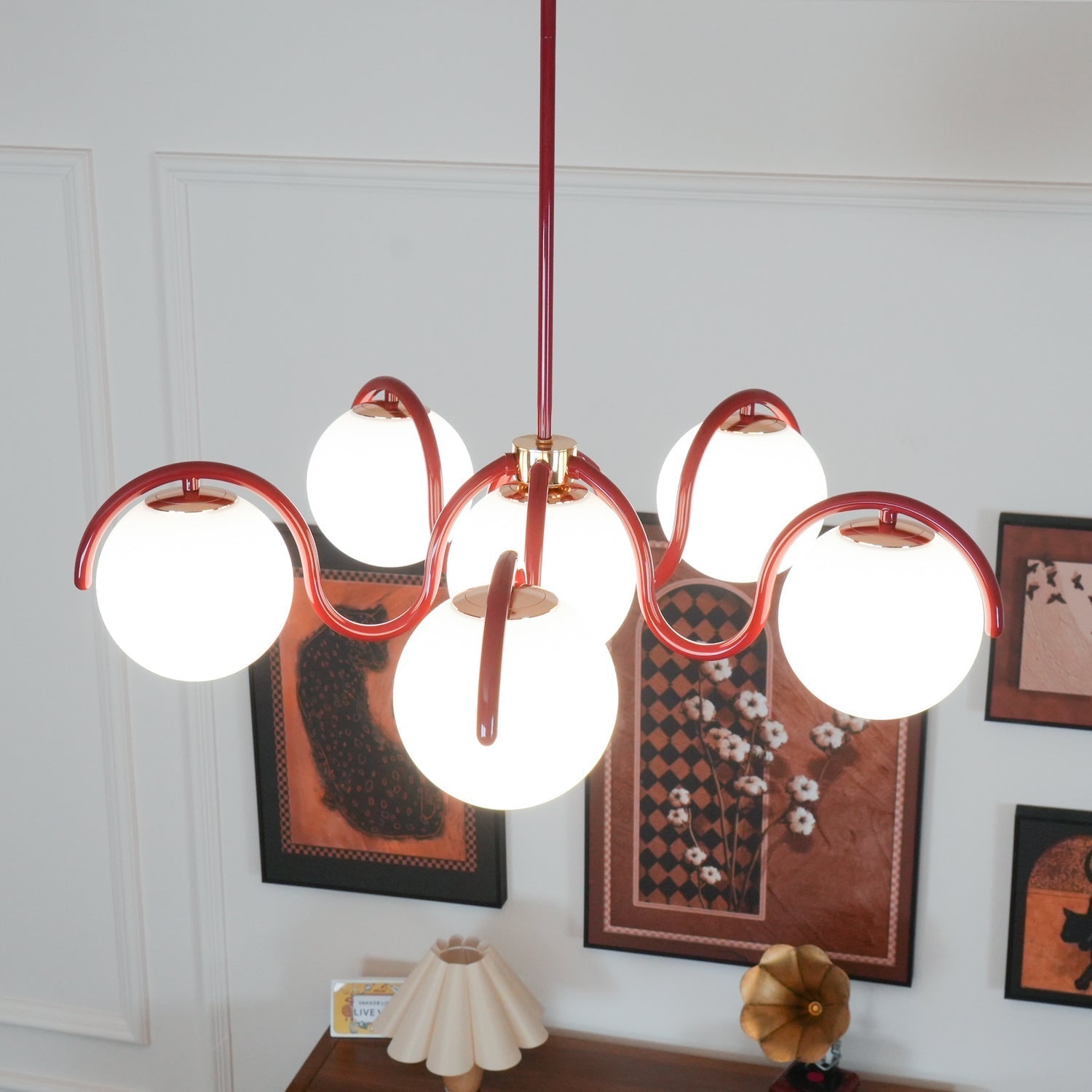 Aria Lámpara de Araña Lineal Curva