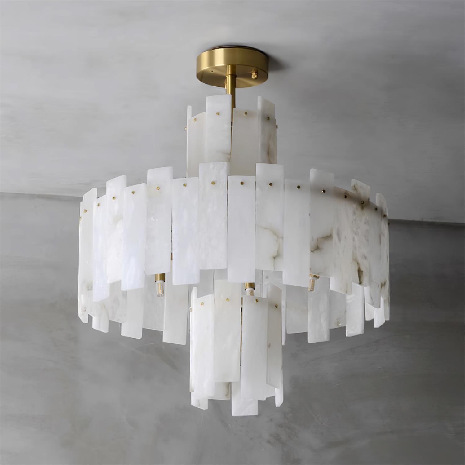 Soraya Art Deco Alabaster Chandelier - Letslighting