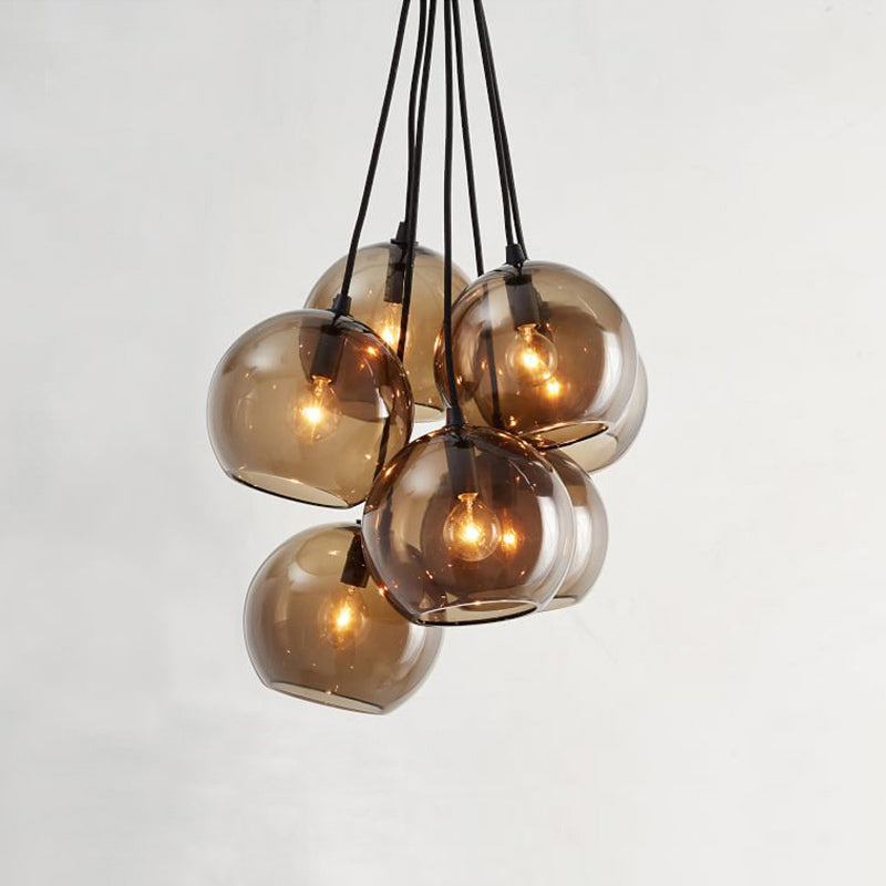 Ucaryra Modern Minimalist Glass Metal Pendant Lamp - Lamp Copper