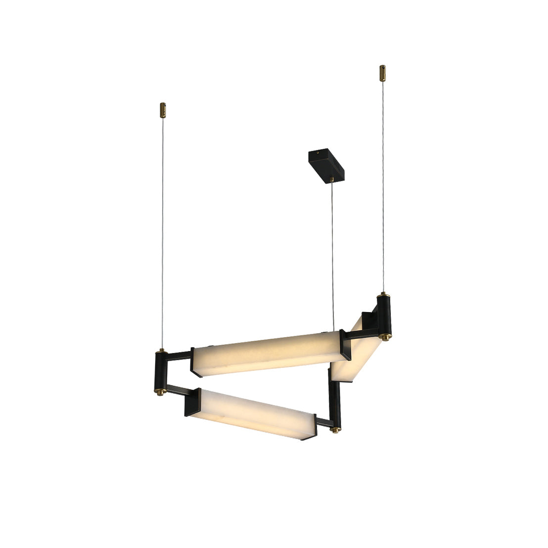 Arsorara Modern Minimalist Brass Alabaster Chandelier - Lamp Copper