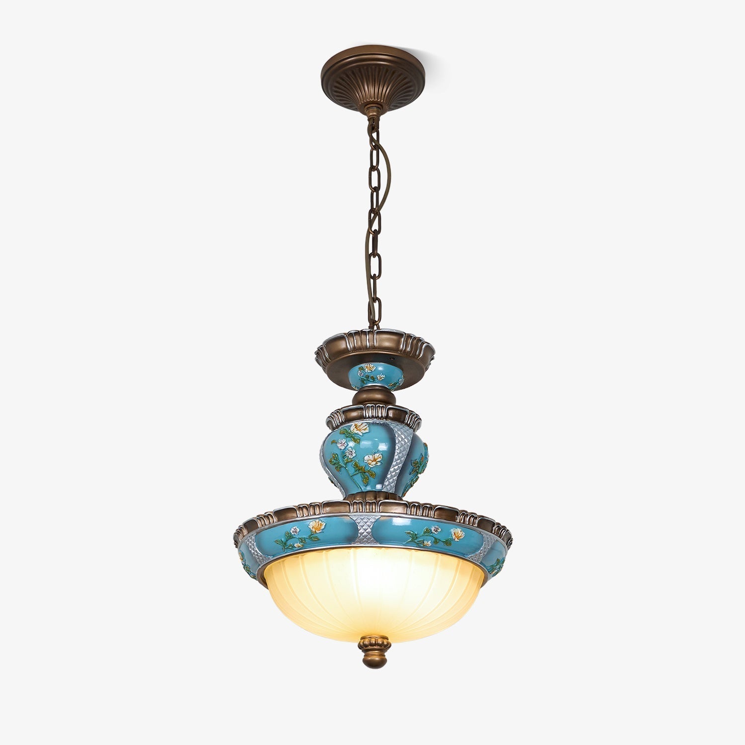 Retro Floral Resin Pendant Light - Letslighting