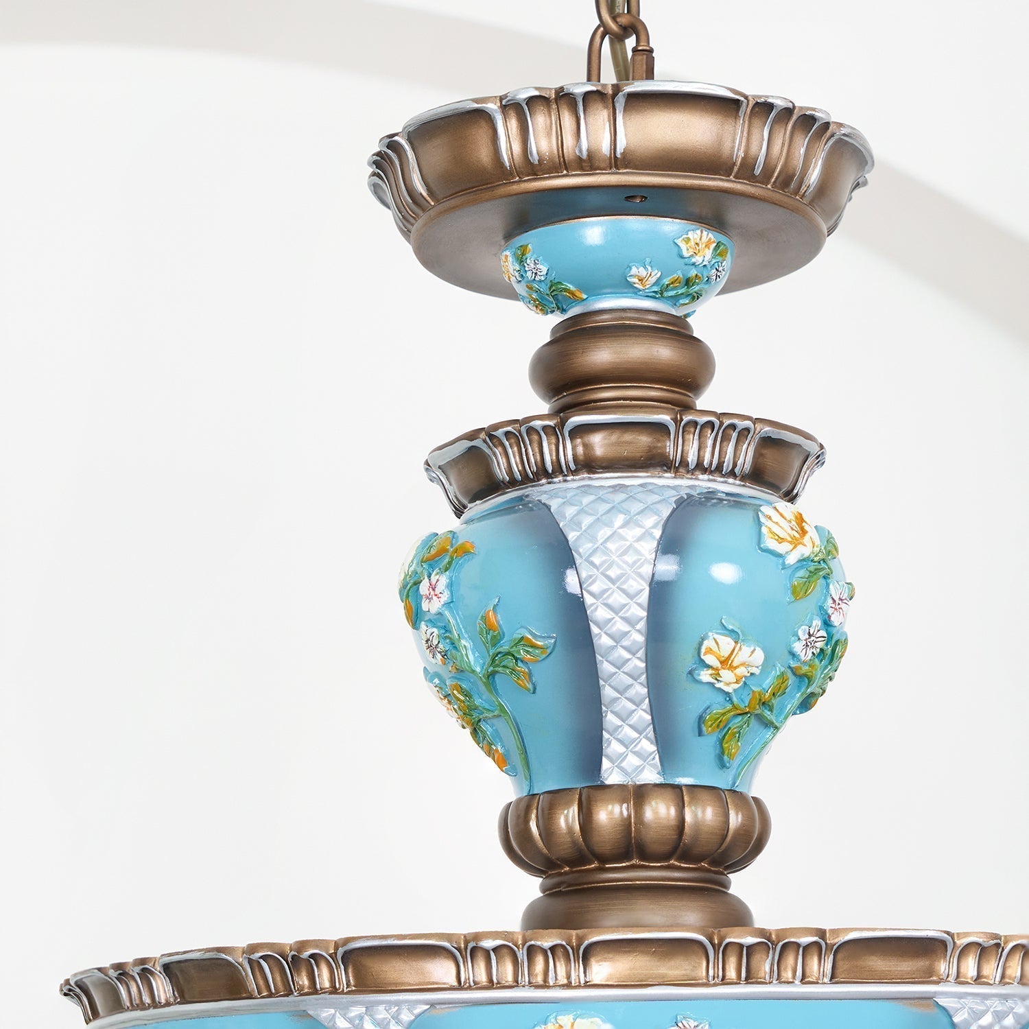 Retro Floral Resin Pendant Light - Letslighting