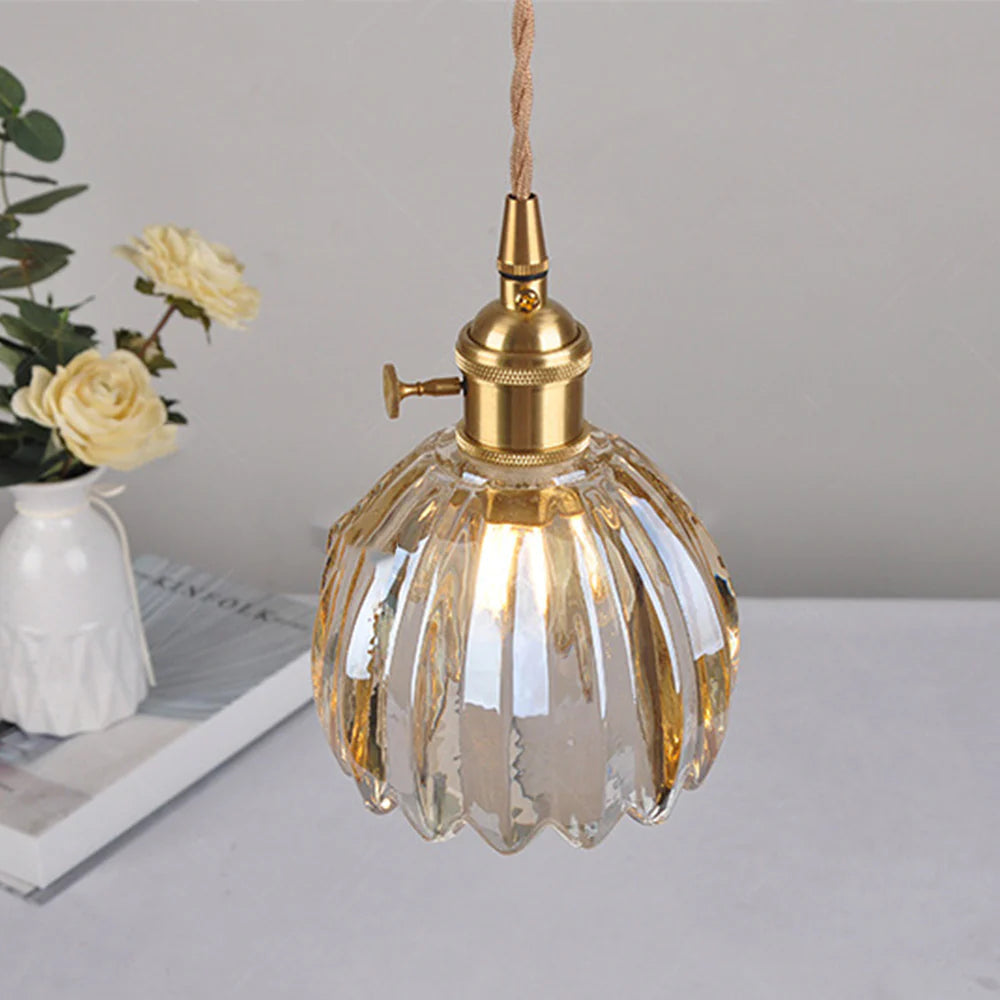 Valentina Retro LED Lámpara Colgante Vidrio Salón