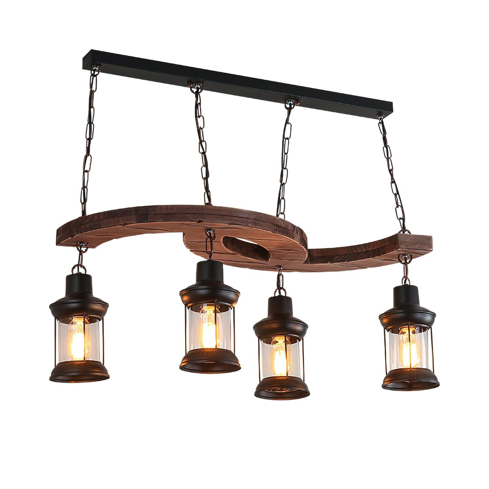 Aurora Chandelier Boat Wood Vintage - Letslighting