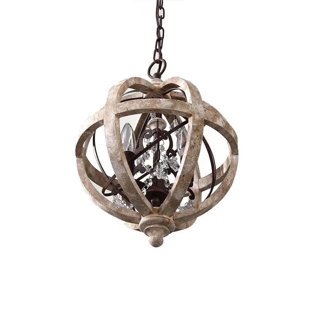 Retro Globe Weathered Chandelier - Letslighting