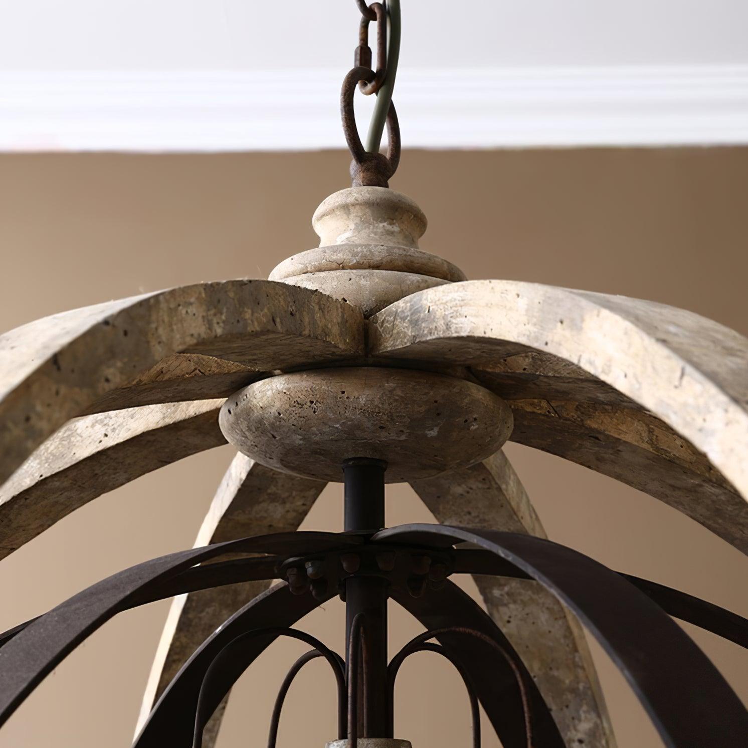 Retro Globe Weathered Chandelier - Letslighting