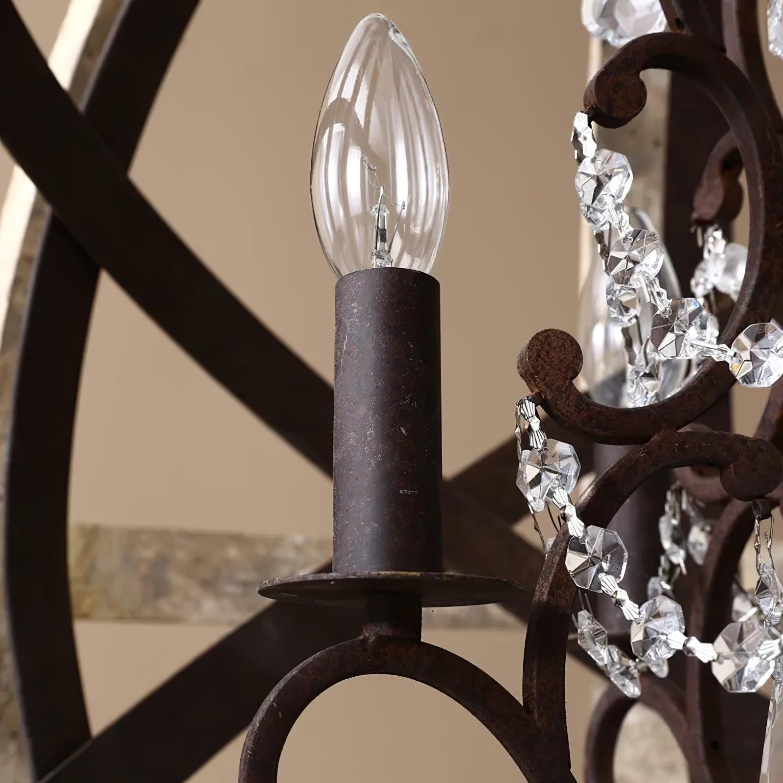 Retro Globe Weathered Chandelier - Letslighting