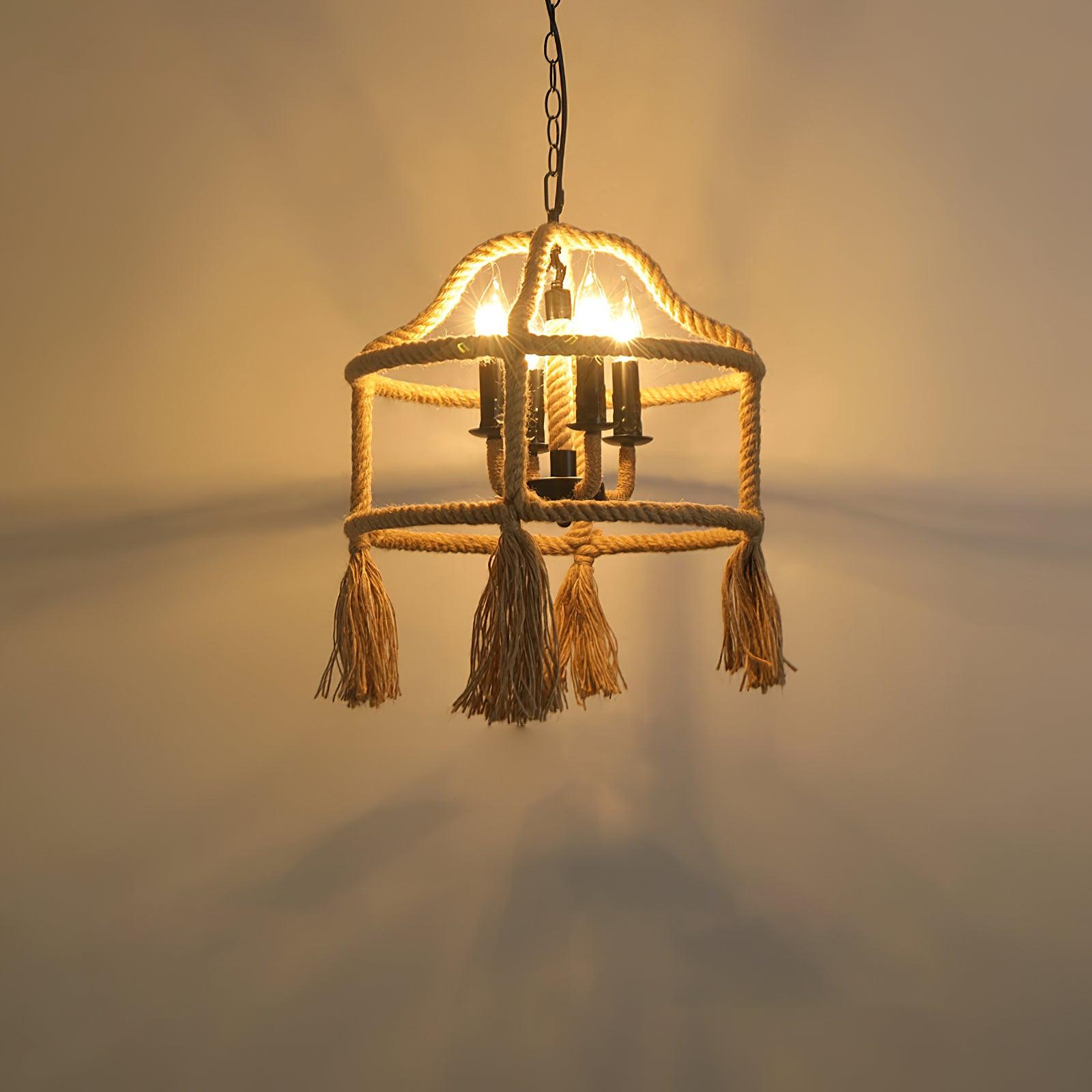 Retro Hemp Rope Exquisite Pendant Light - Letslighting