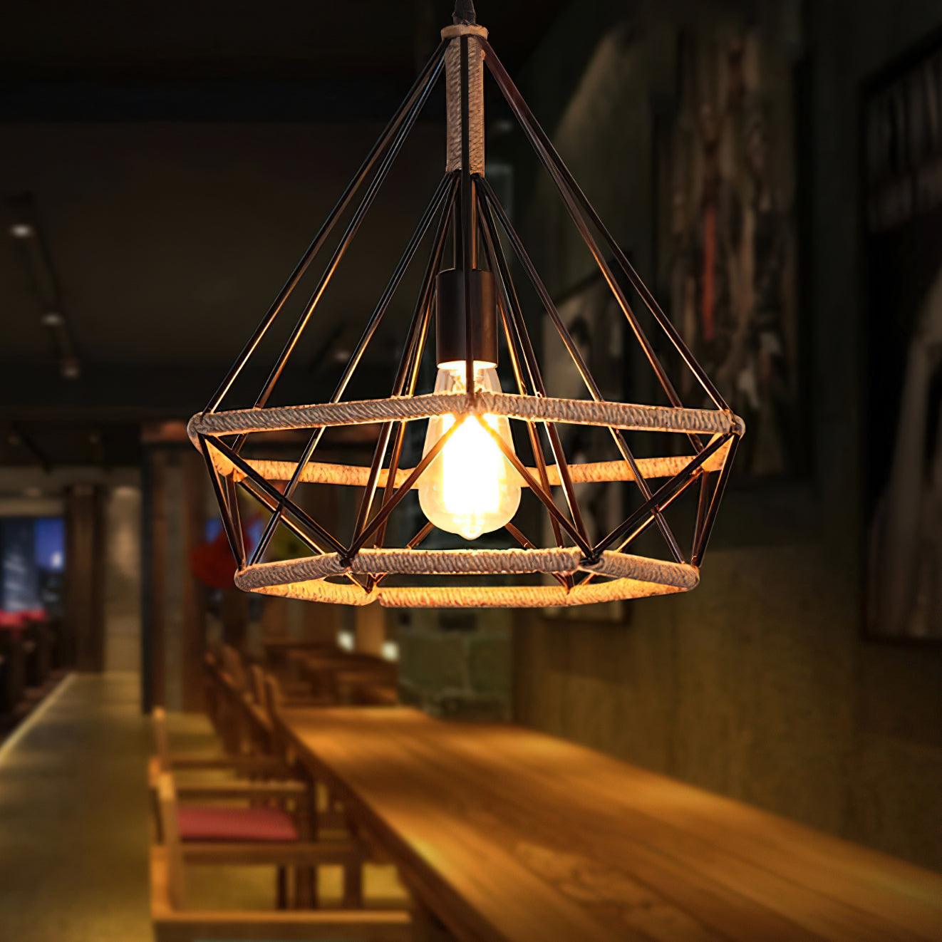 Retro Hemp Rope Interesting Pendant Light - Letslighting