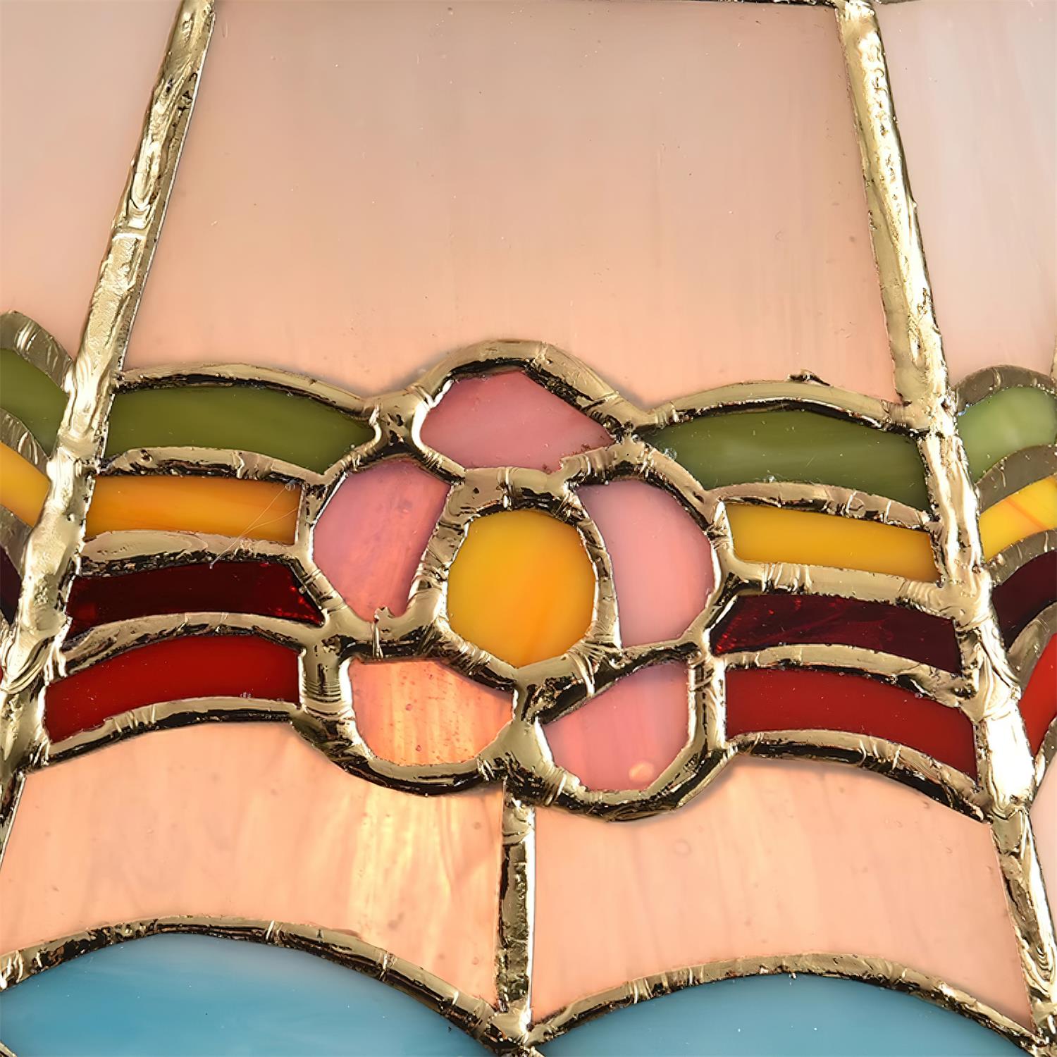 Tiffany Lámparas Colgantes Retro de Cristal Florales