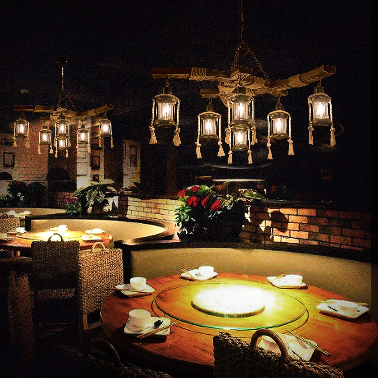 Retro Solid Wood Chandelier - Letslighting