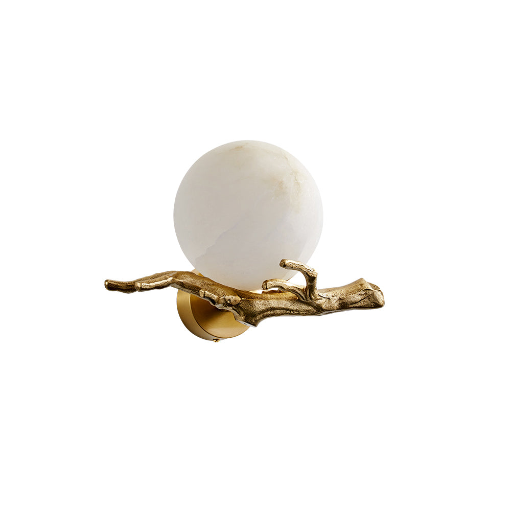 Ormirara Modern Minimalist Retro Twigs Alabaster Wall Lamp - Lamp Copper