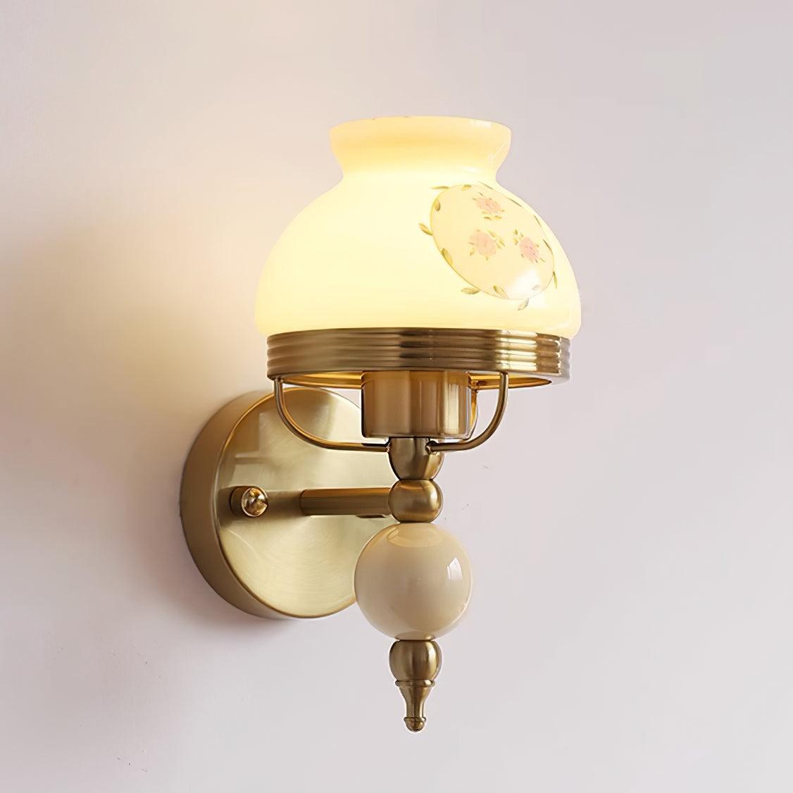 Wall Lamp Glass and Metal Light for Bedroom or Hallway Retro - Letslighting