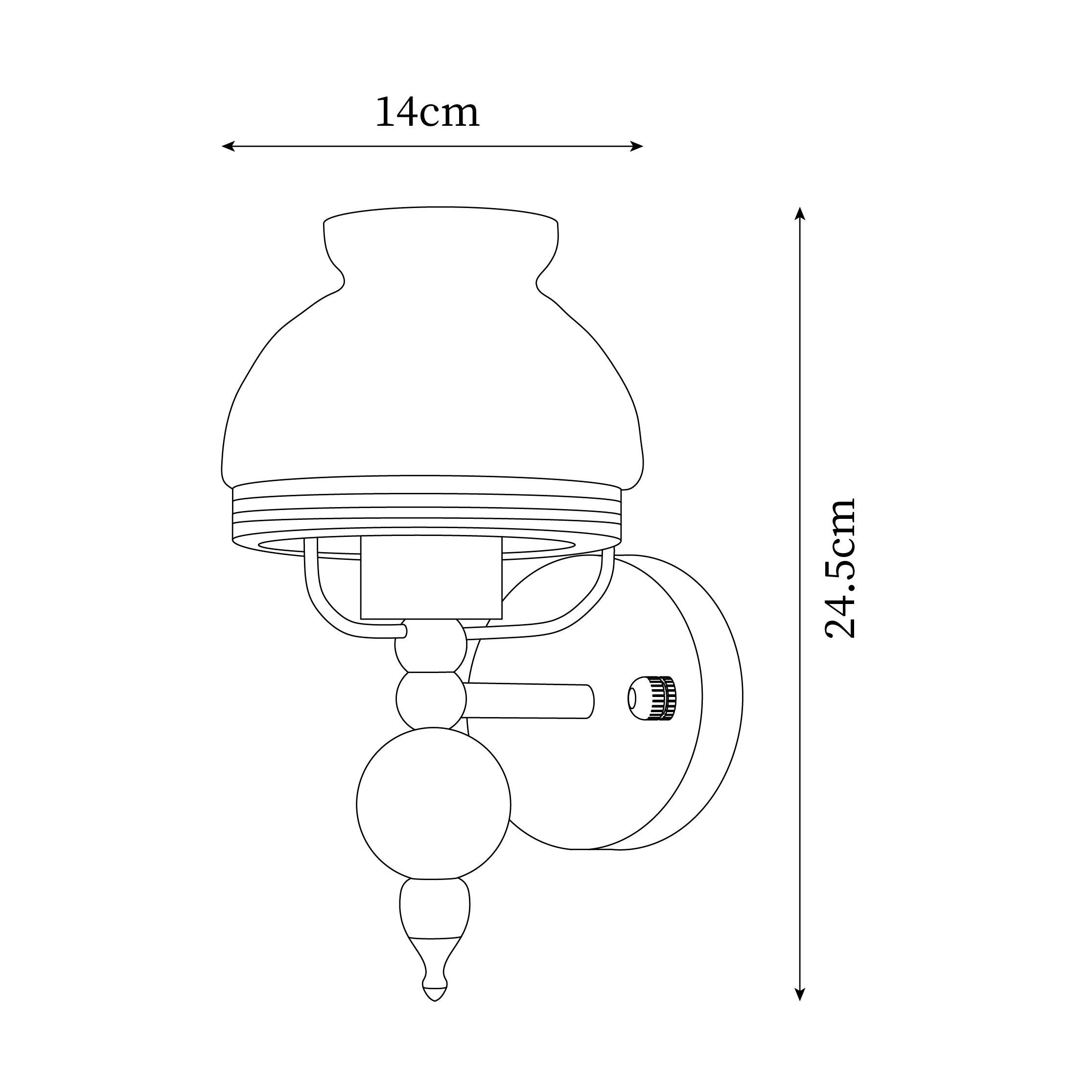 Wall Lamp Glass and Metal Light for Bedroom or Hallway Retro - Letslighting