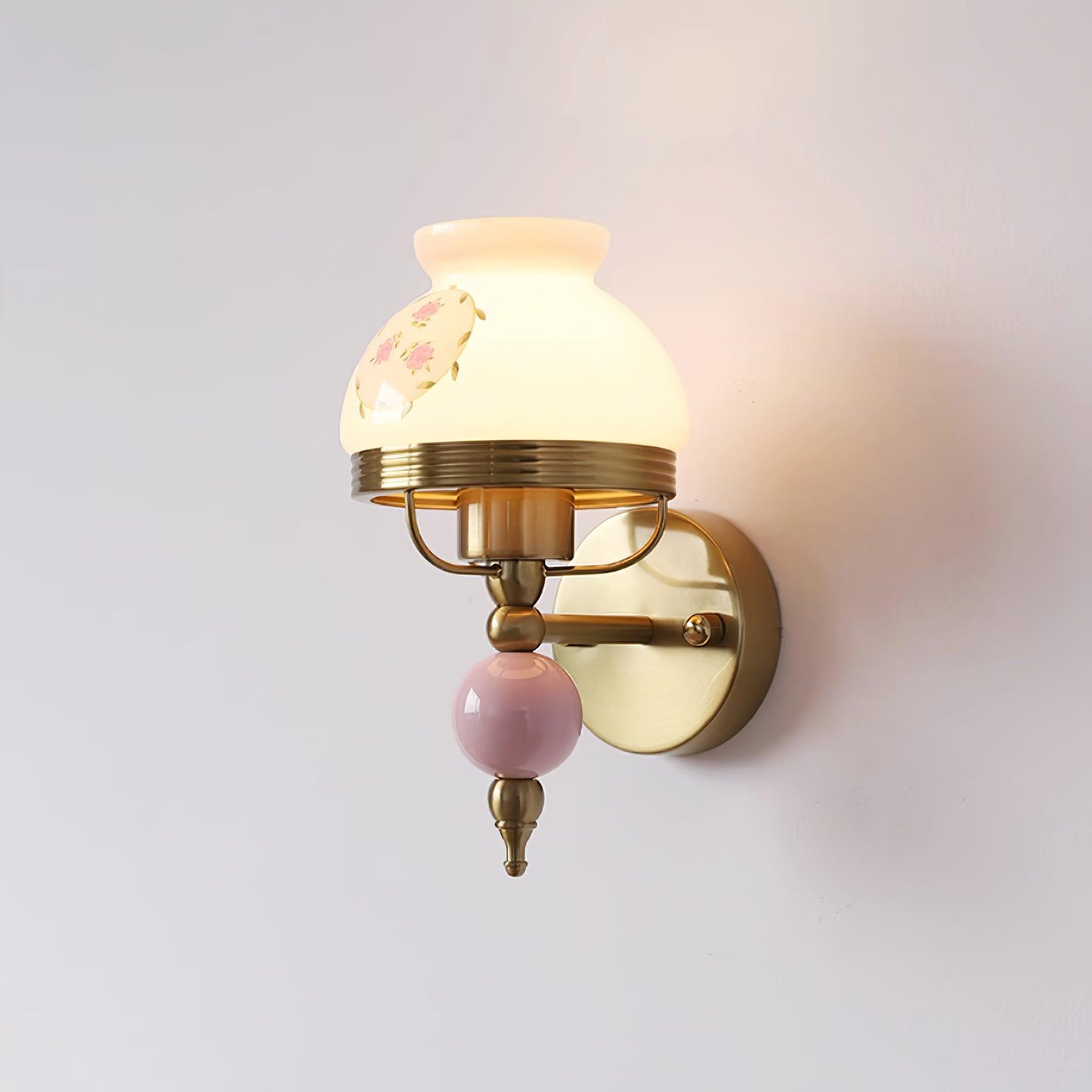 Wall Lamp Glass and Metal Light for Bedroom or Hallway Retro - Letslighting
