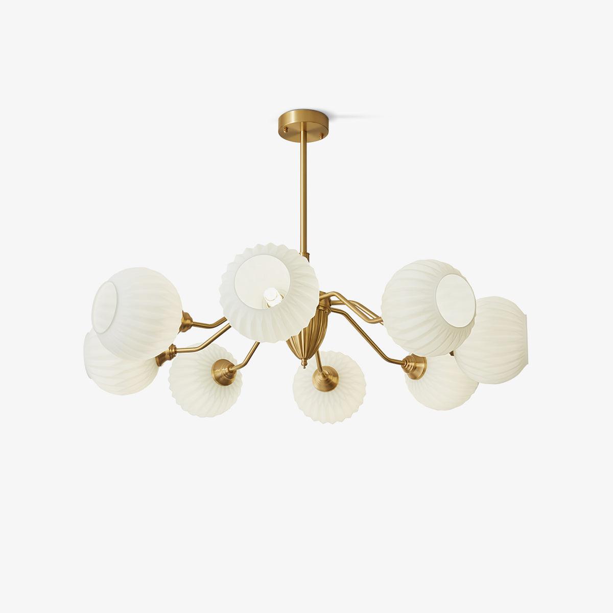 Ribbed Glass Ball Chandelier - Letslighting