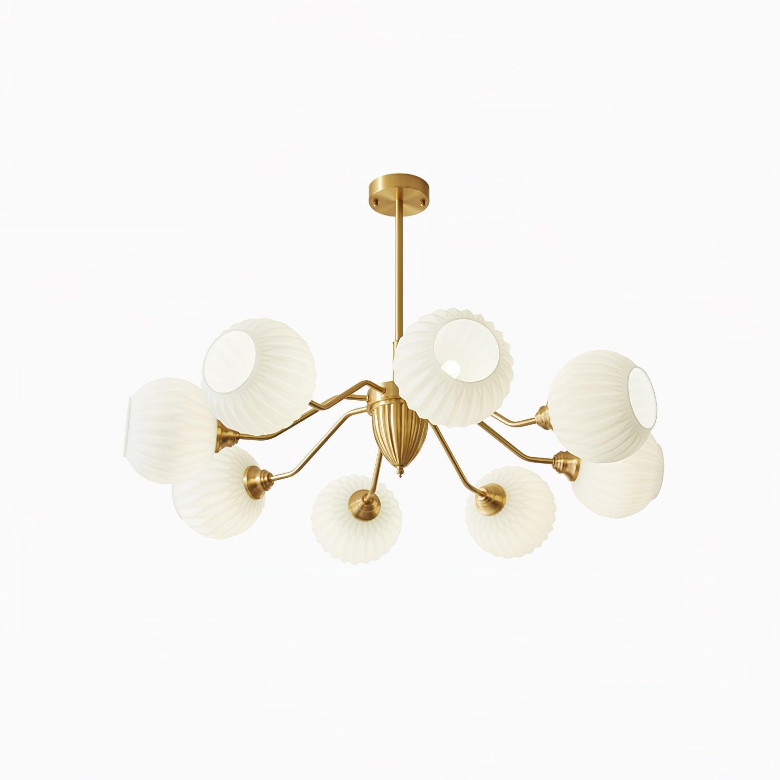Ribbed Glass Ball Chandelier - Letslighting