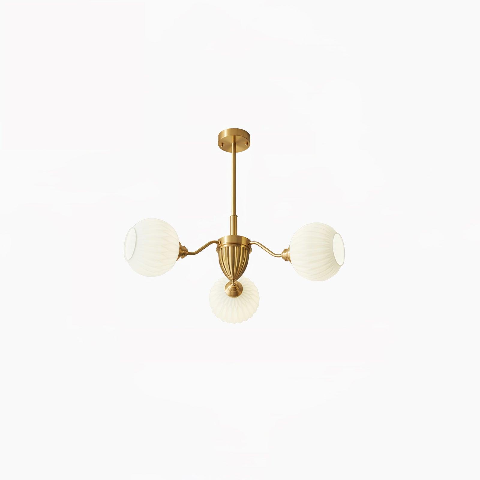 Ribbed Glass Ball Chandelier - Letslighting