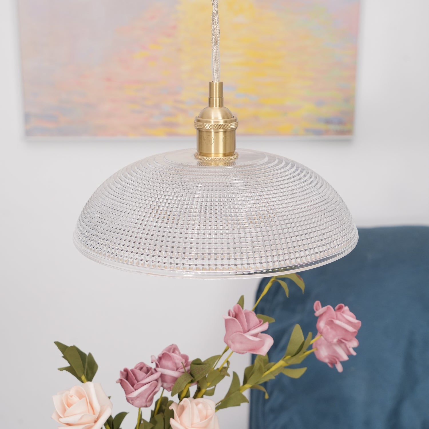 Ribbed Spiral Pendant Light - Letslighting