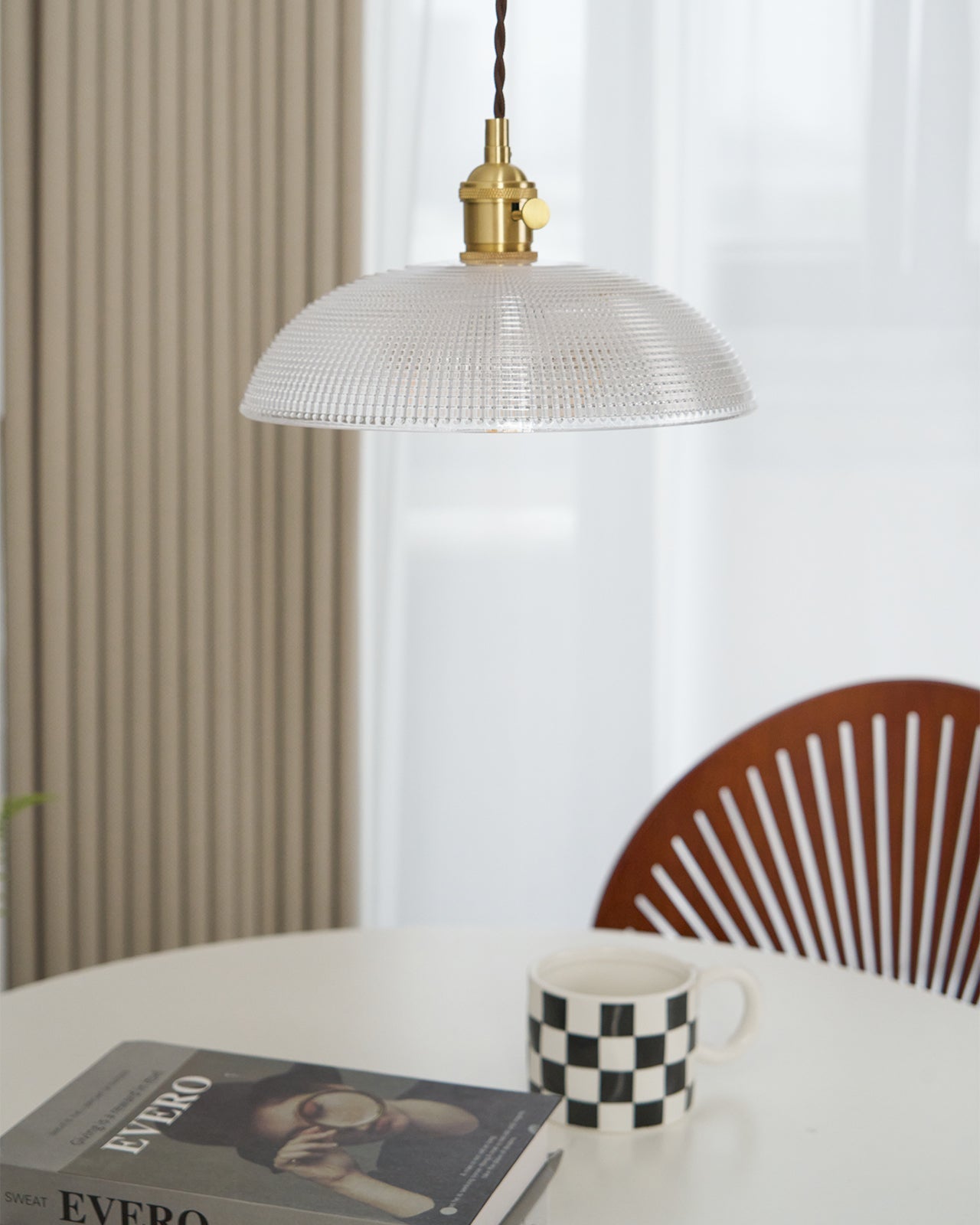 Ribbed Spiral Pendant Light - Letslighting