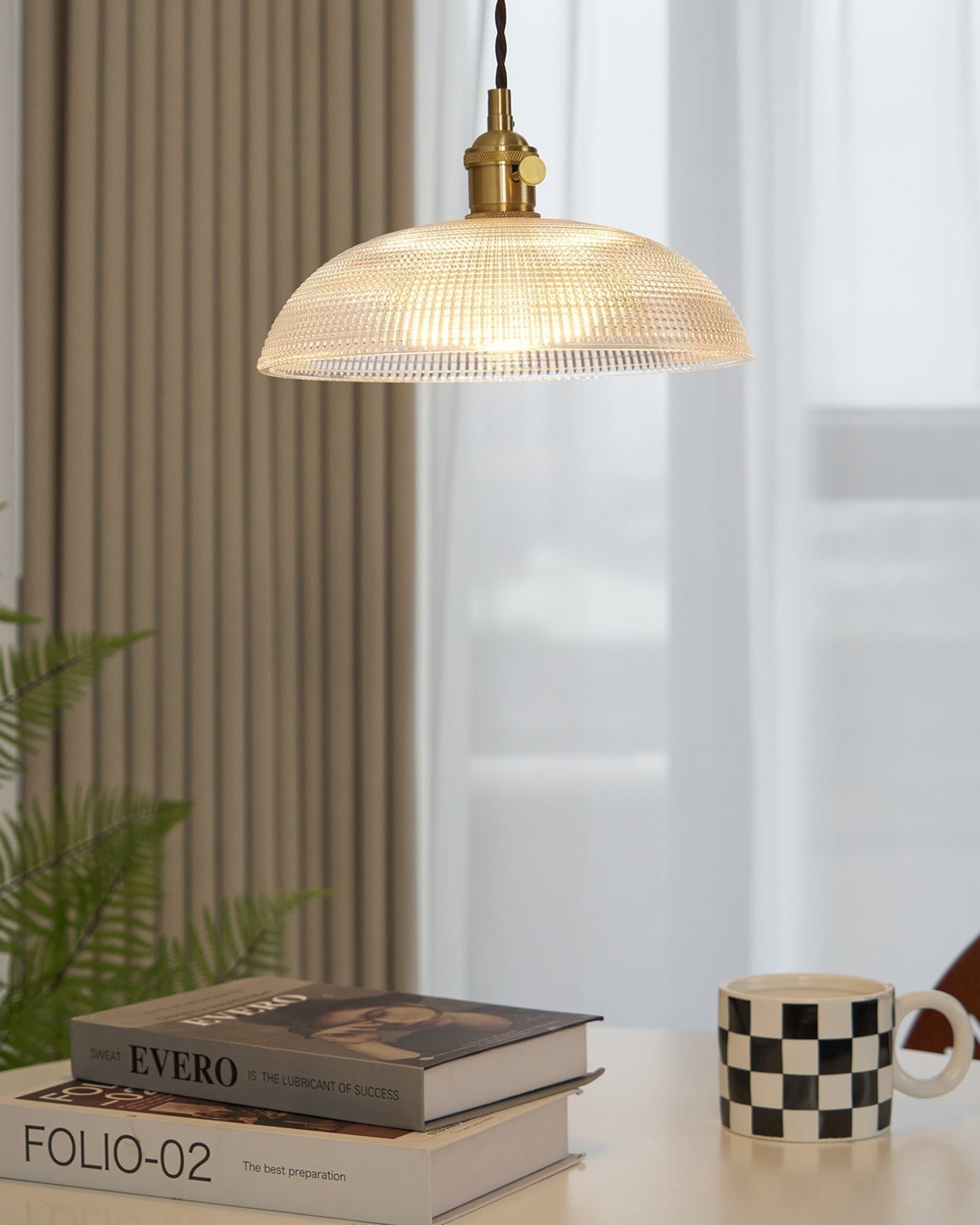 Ribbed Spiral Pendant Light - Letslighting
