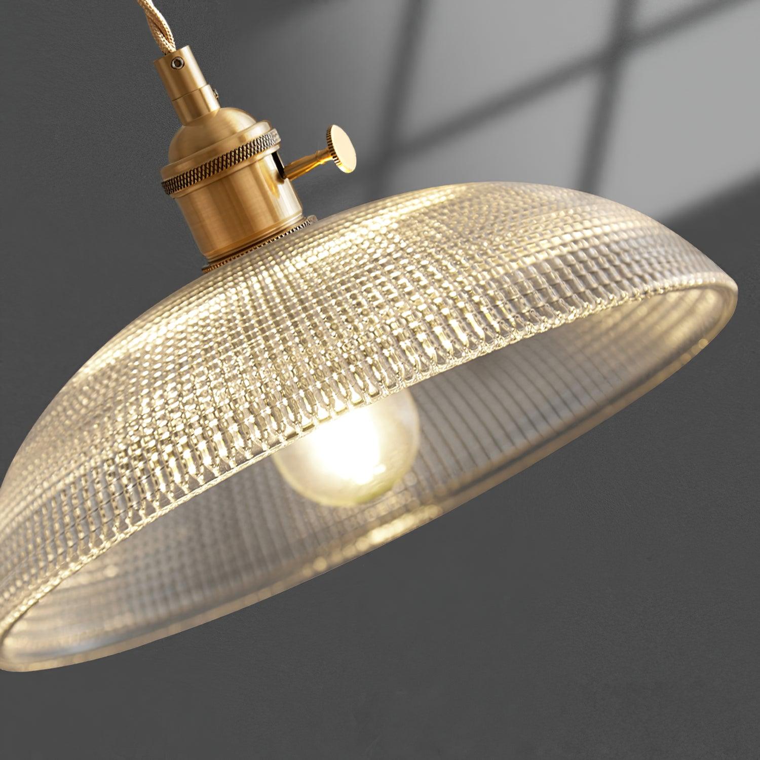 Ribbed Spiral Pendant Light - Letslighting
