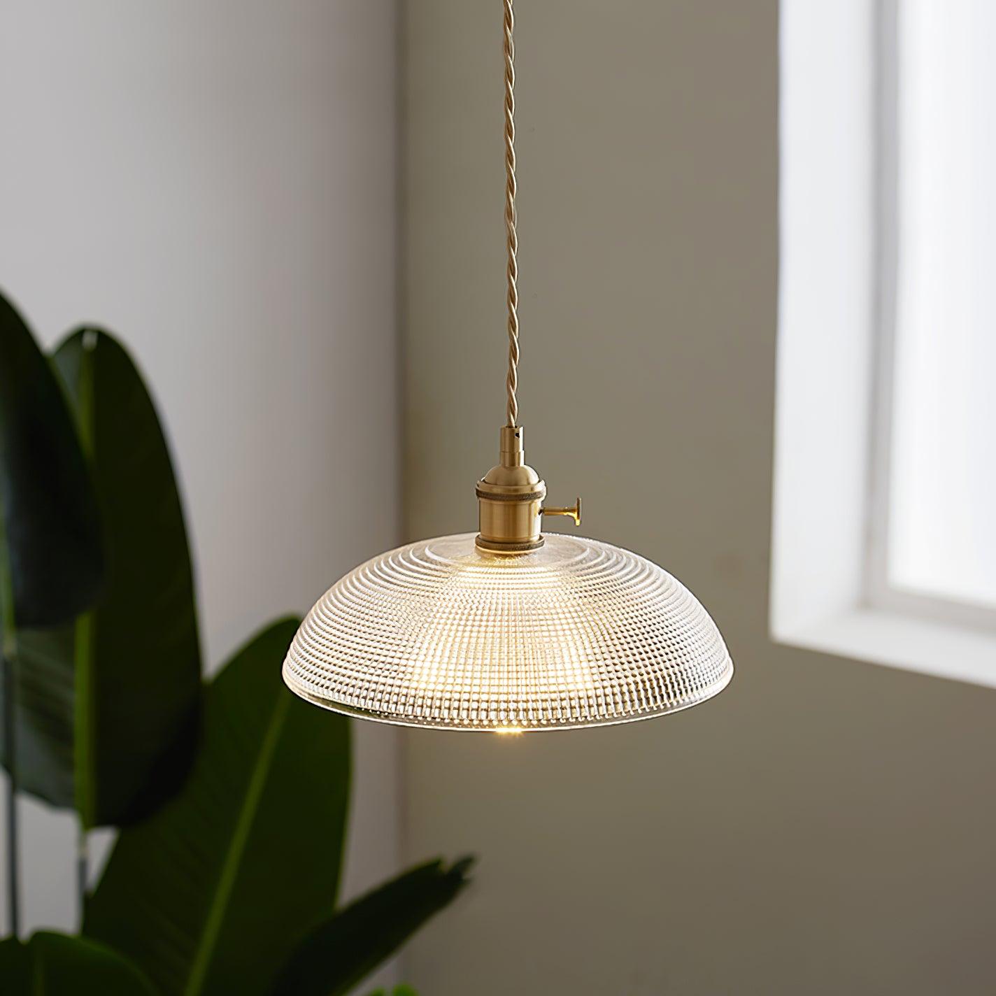 Ribbed Spiral Pendant Light - Letslighting