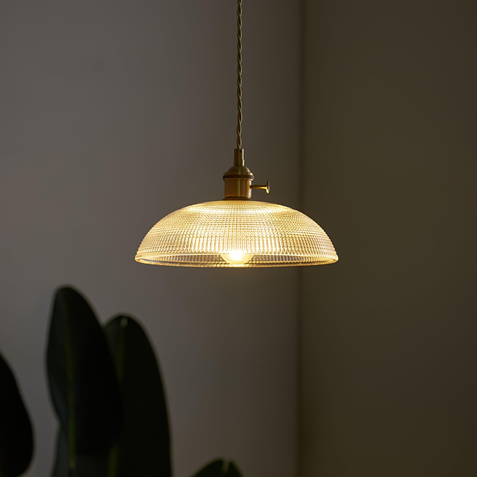 Ribbed Spiral Pendant Light - Letslighting