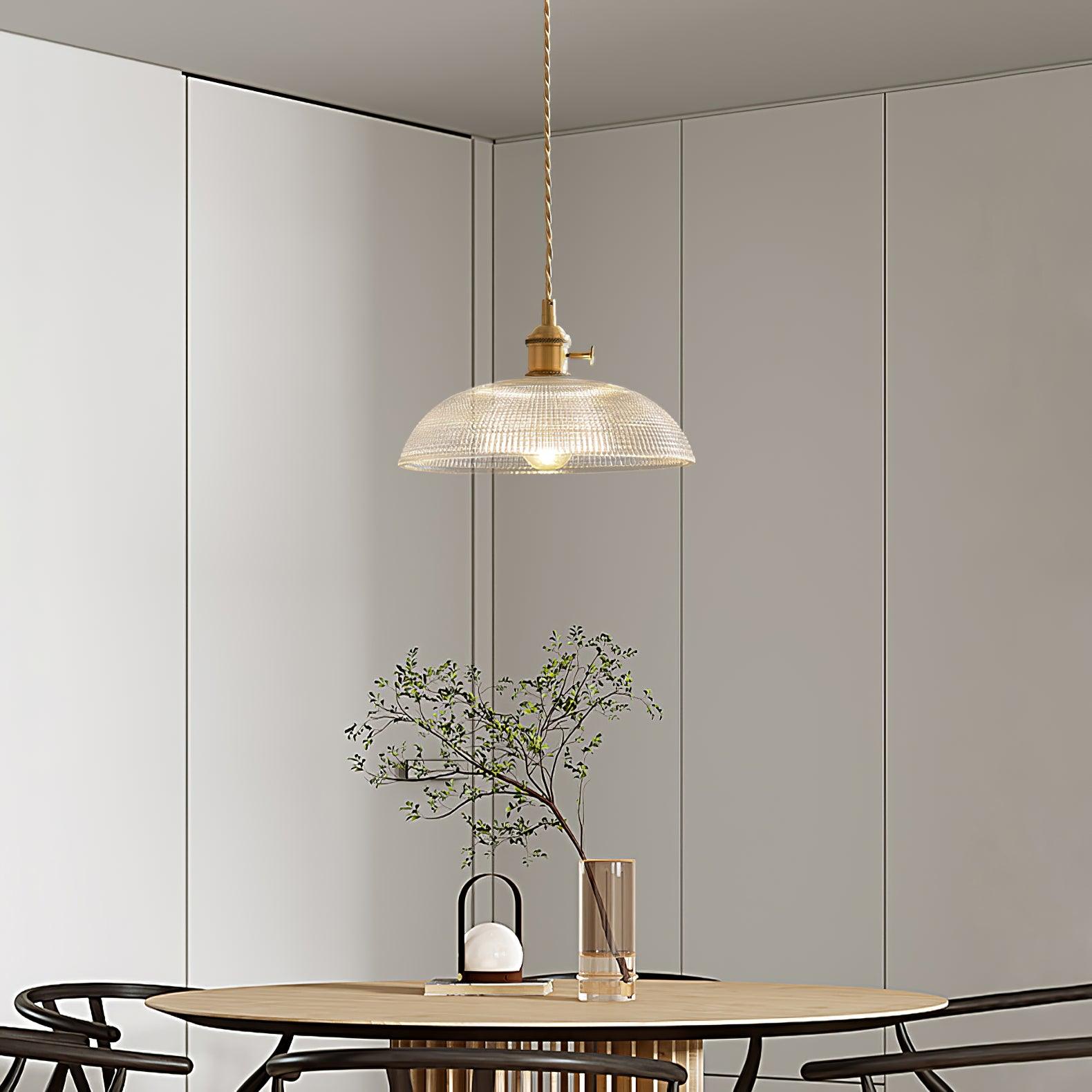 Ribbed Spiral Pendant Light - Letslighting