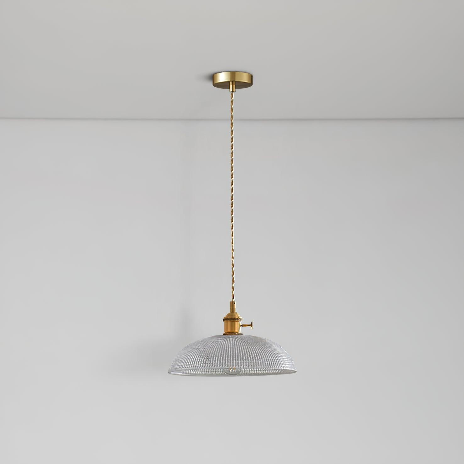Ribbed Spiral Pendant Light - Letslighting