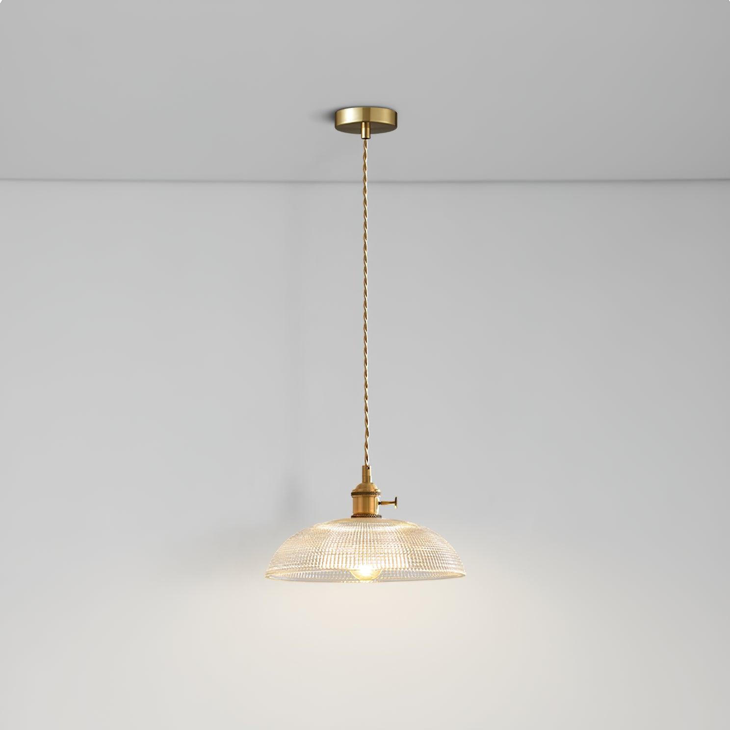 Ribbed Spiral Pendant Light - Letslighting