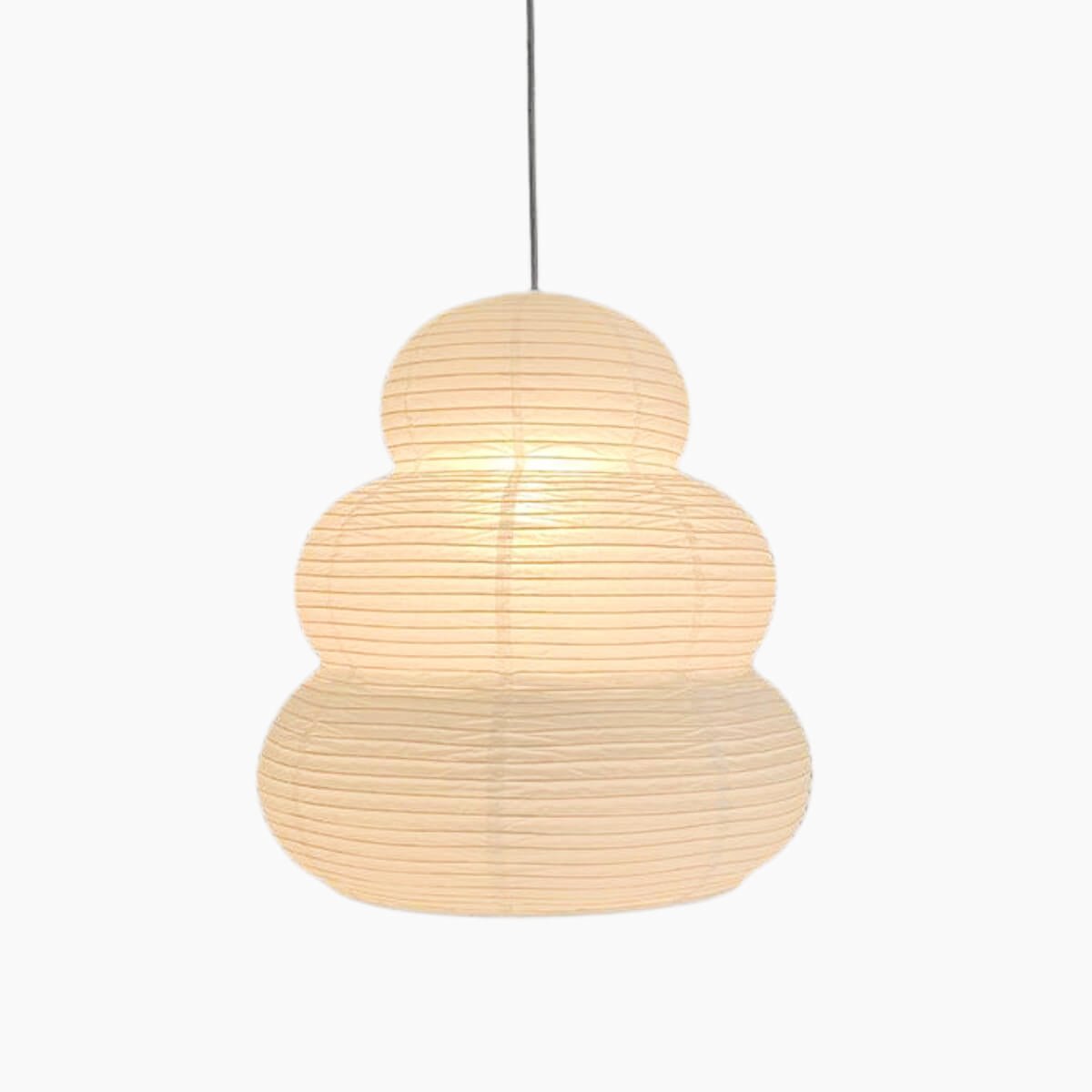 Solara Pendant Lamp Washi Paper Tiered Lantern Japanese Living Room - Letslighting