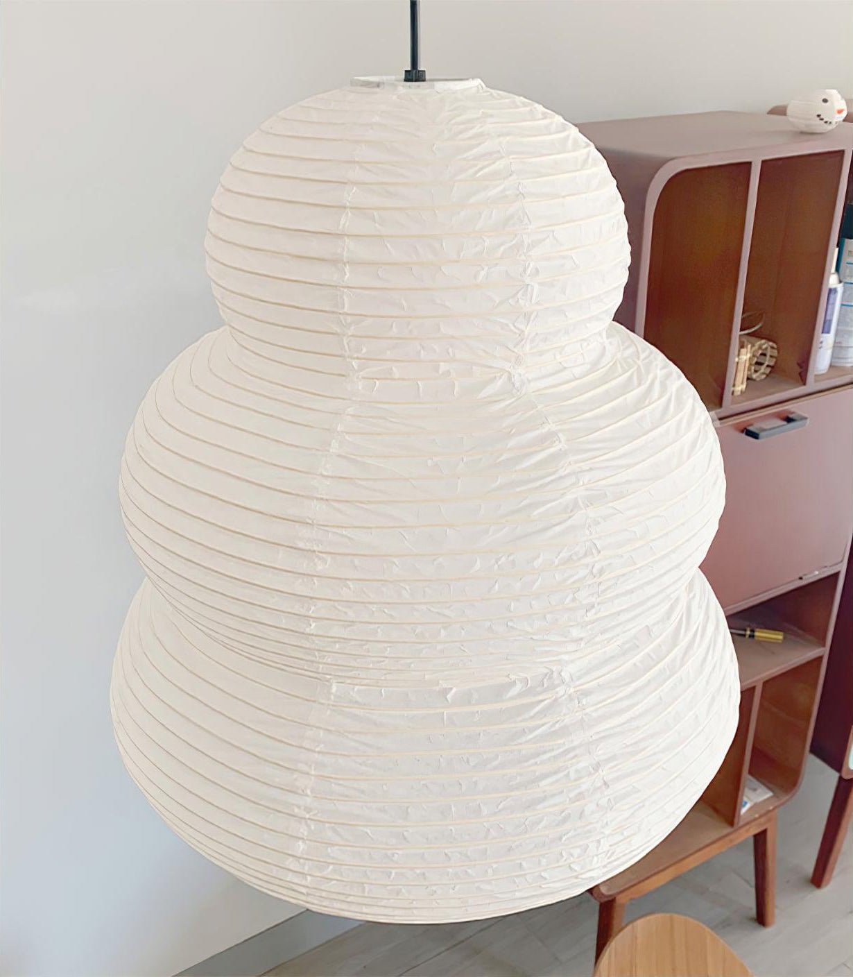 Solara Pendant Lamp Washi Paper Tiered Lantern Japanese Living Room - Letslighting