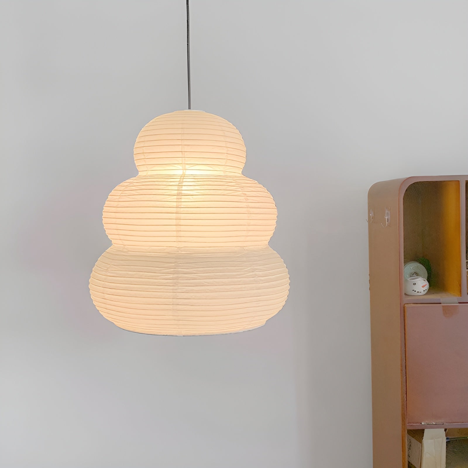 Solara Pendant Lamp Washi Paper Tiered Lantern Japanese Living Room - Letslighting