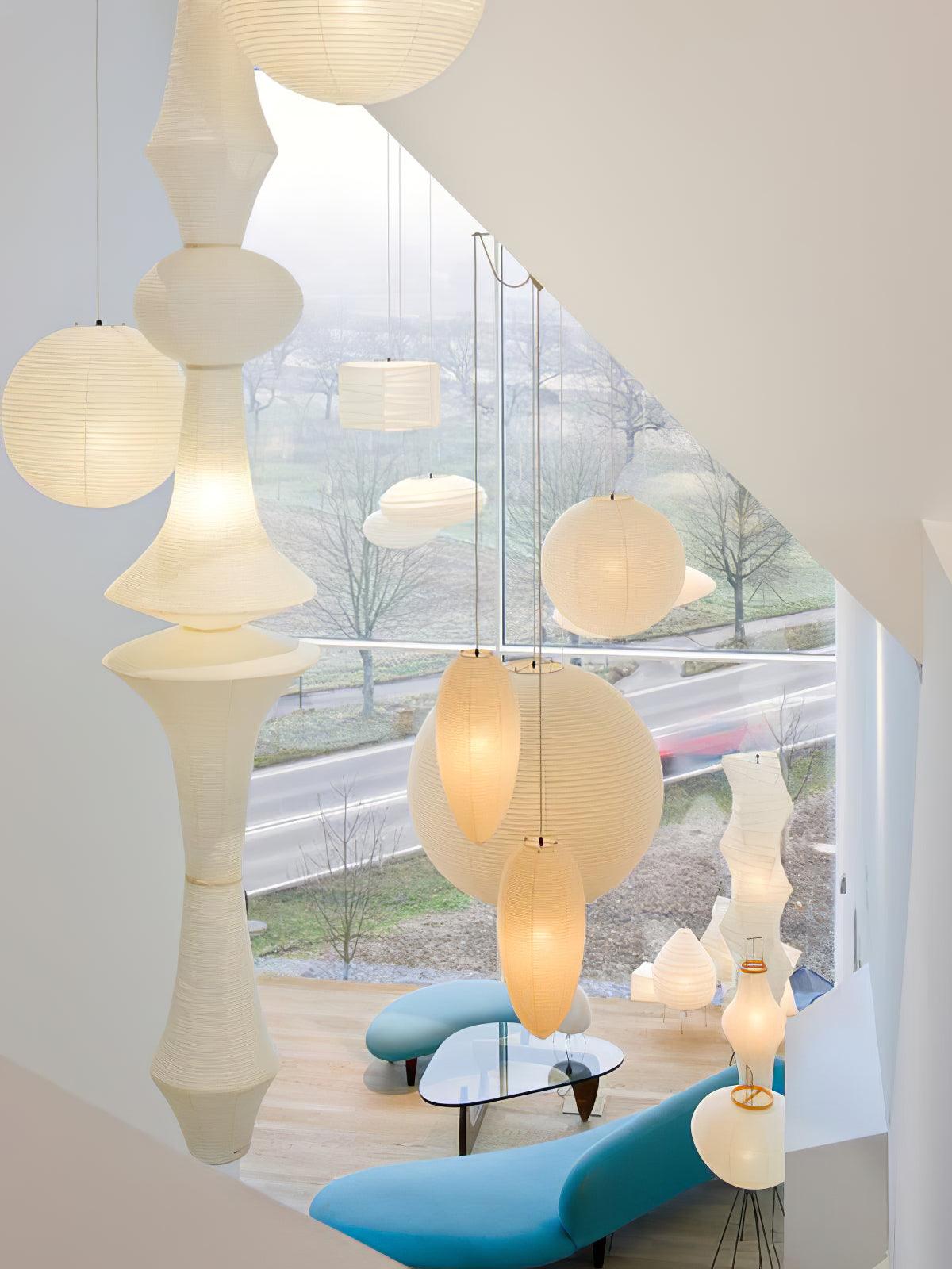 Washi Paper E Pendant Light - Letslighting