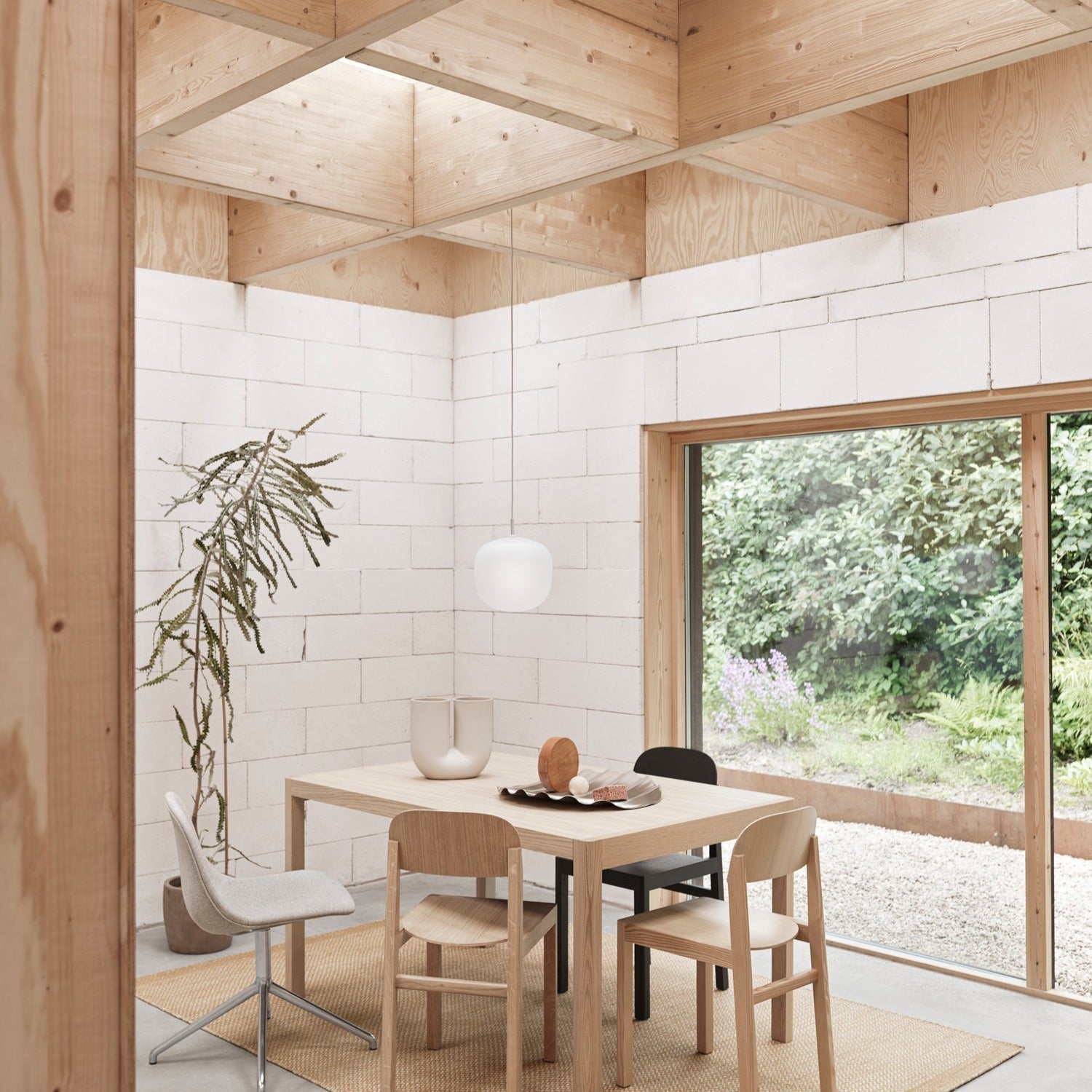 Valentina Pendant Lamp Semi-transparent Glass