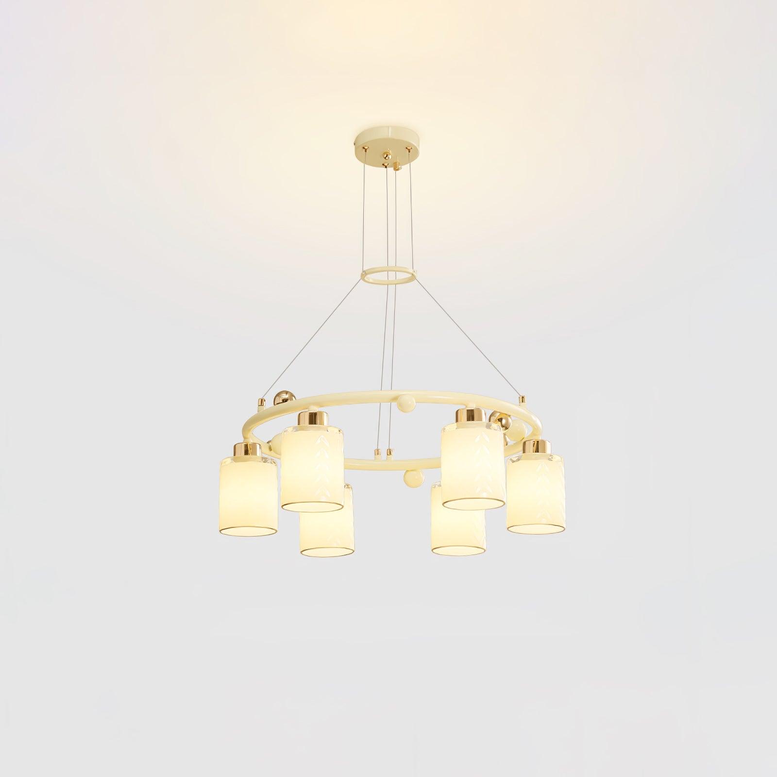 Alsile Japandi Style Glass Chandelier - Letslighting