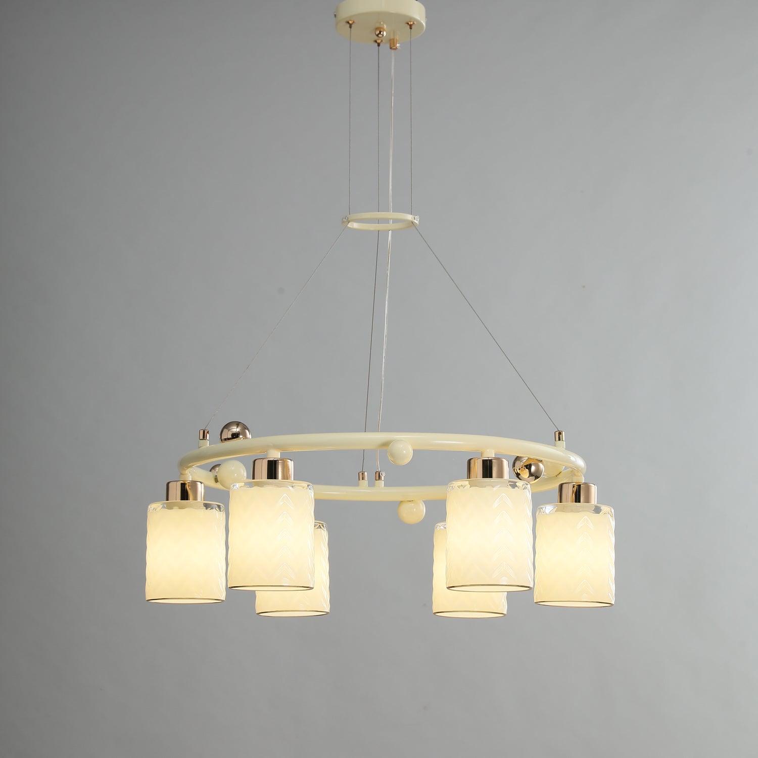 Alsile Japandi Style Glass Chandelier - Letslighting