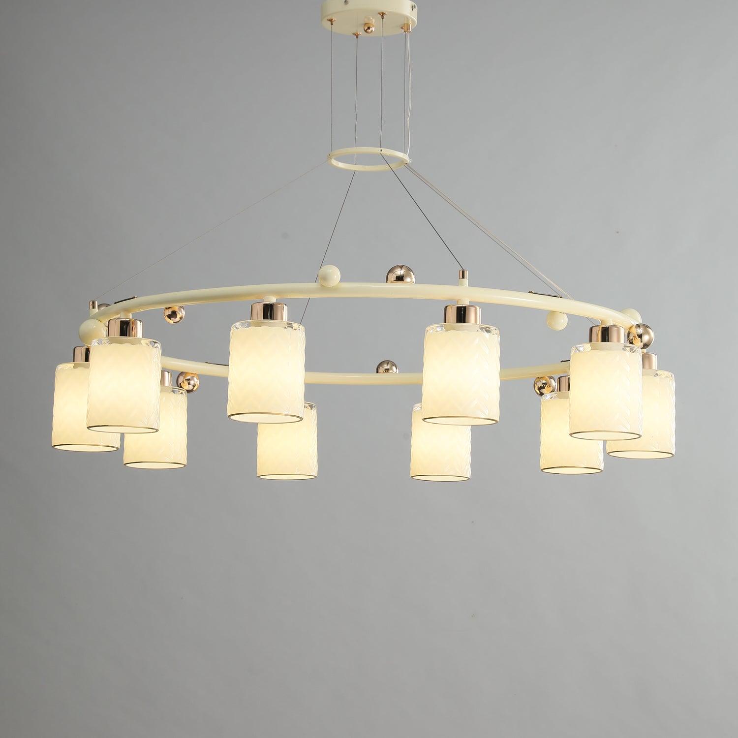 Alsile Japandi Style Glass Chandelier - Letslighting