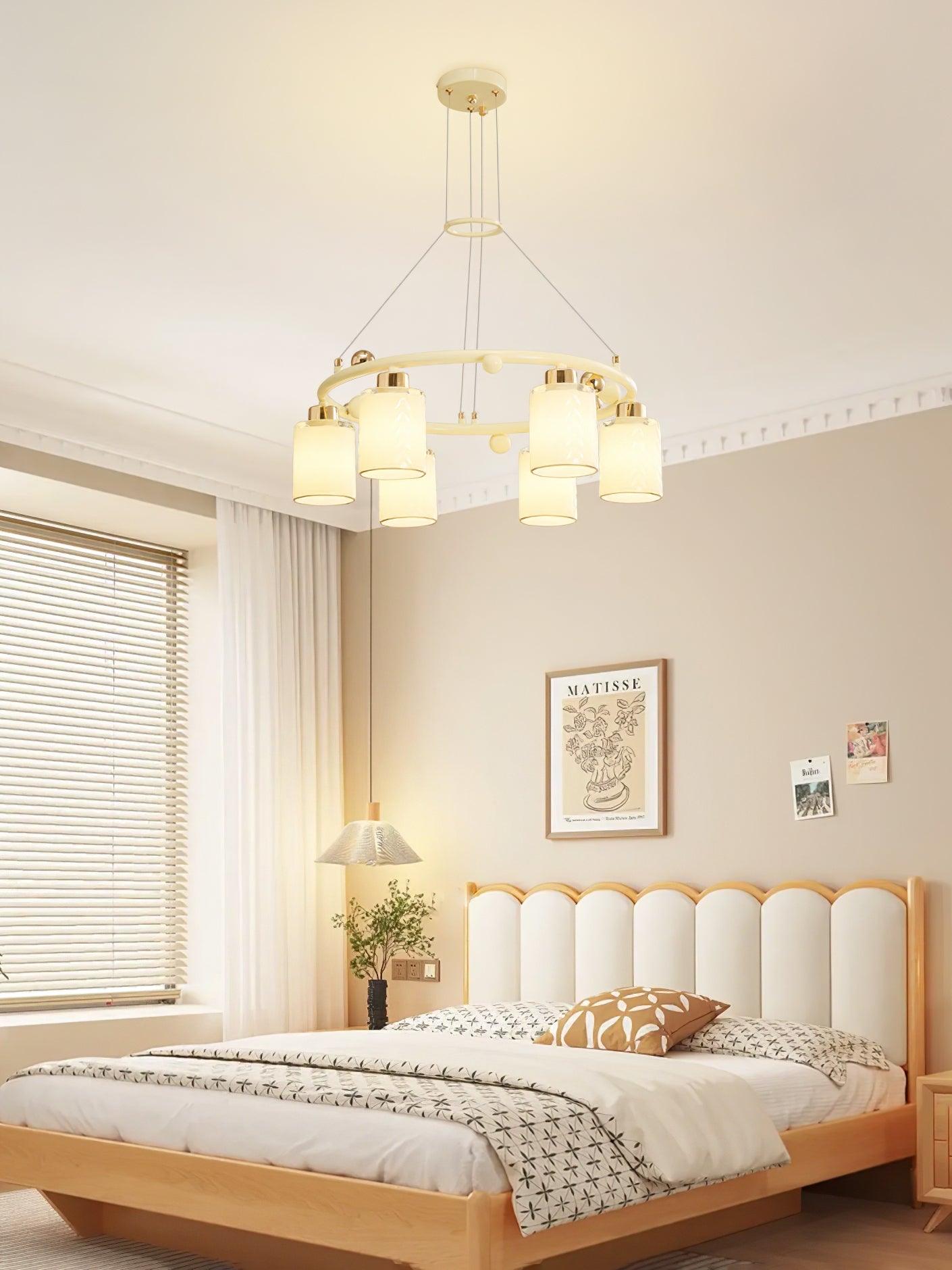 Alsile Japandi Style Glass Chandelier - Letslighting