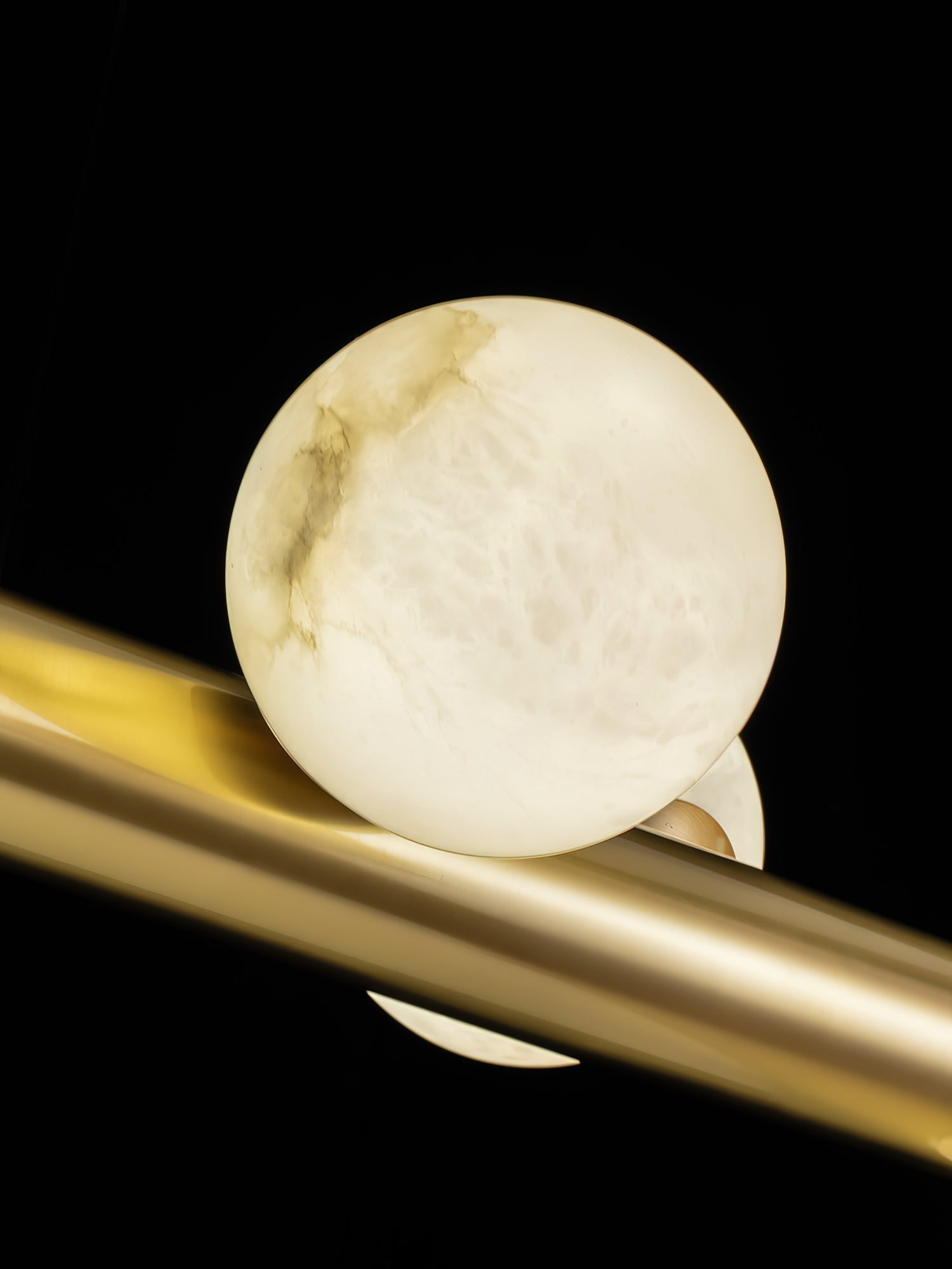 Avaros Modern Minimalist Alabaster Pendant Light - Lamp Copper